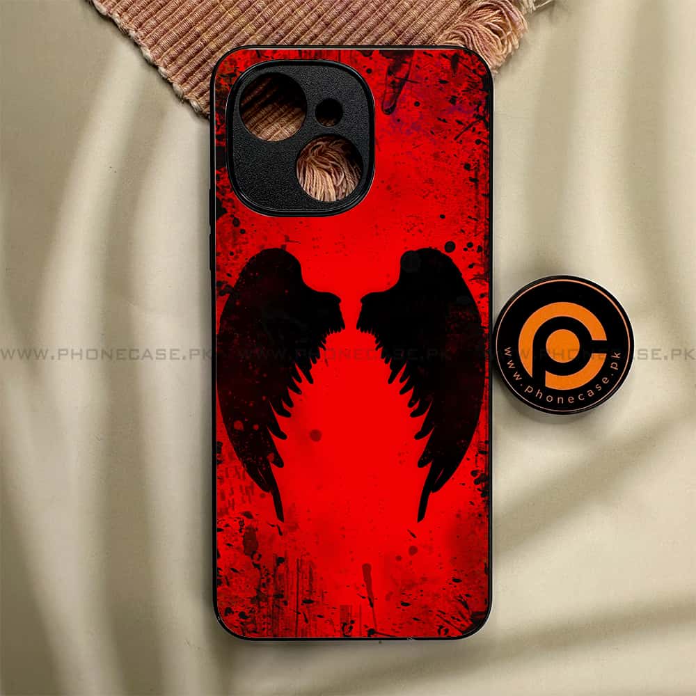 Tecno Spark 40C - Angel Wings 2.0 Series - Premium Metal Printed soft Bumper shock Proof Case