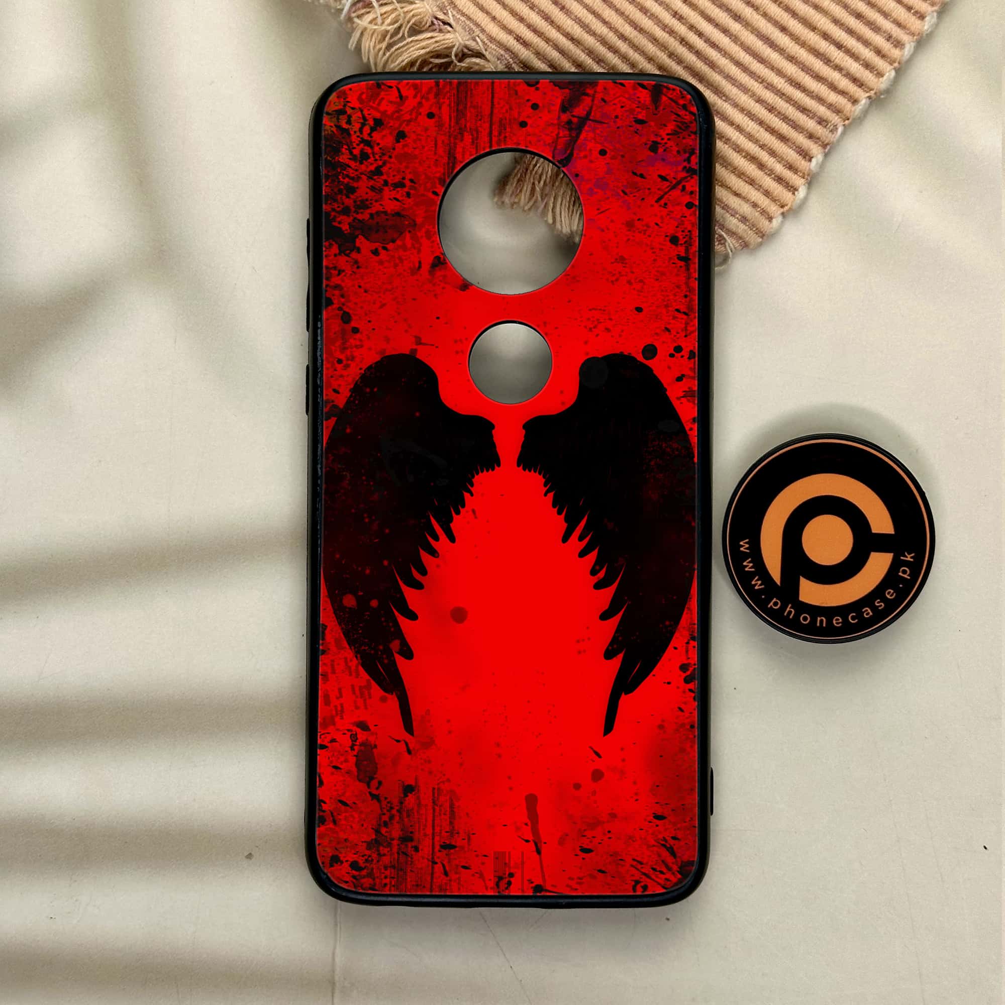 Moto G7 - Angel Wings 2.0 Series - Premium Printed Glass soft Bumper shock Proof Case