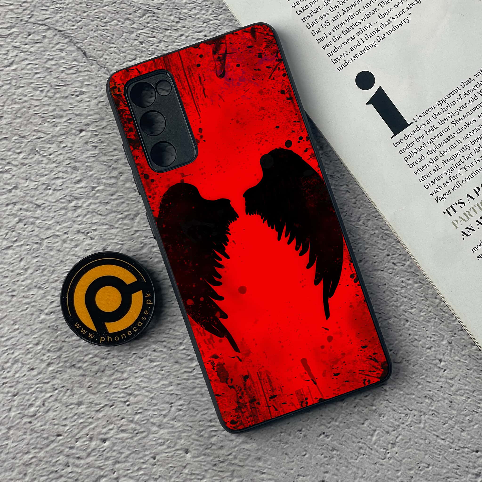 Samsung Galaxy S20 FE Angel Wings 2.0 Series Premium Printed Glass soft Bumper shock Proof Case