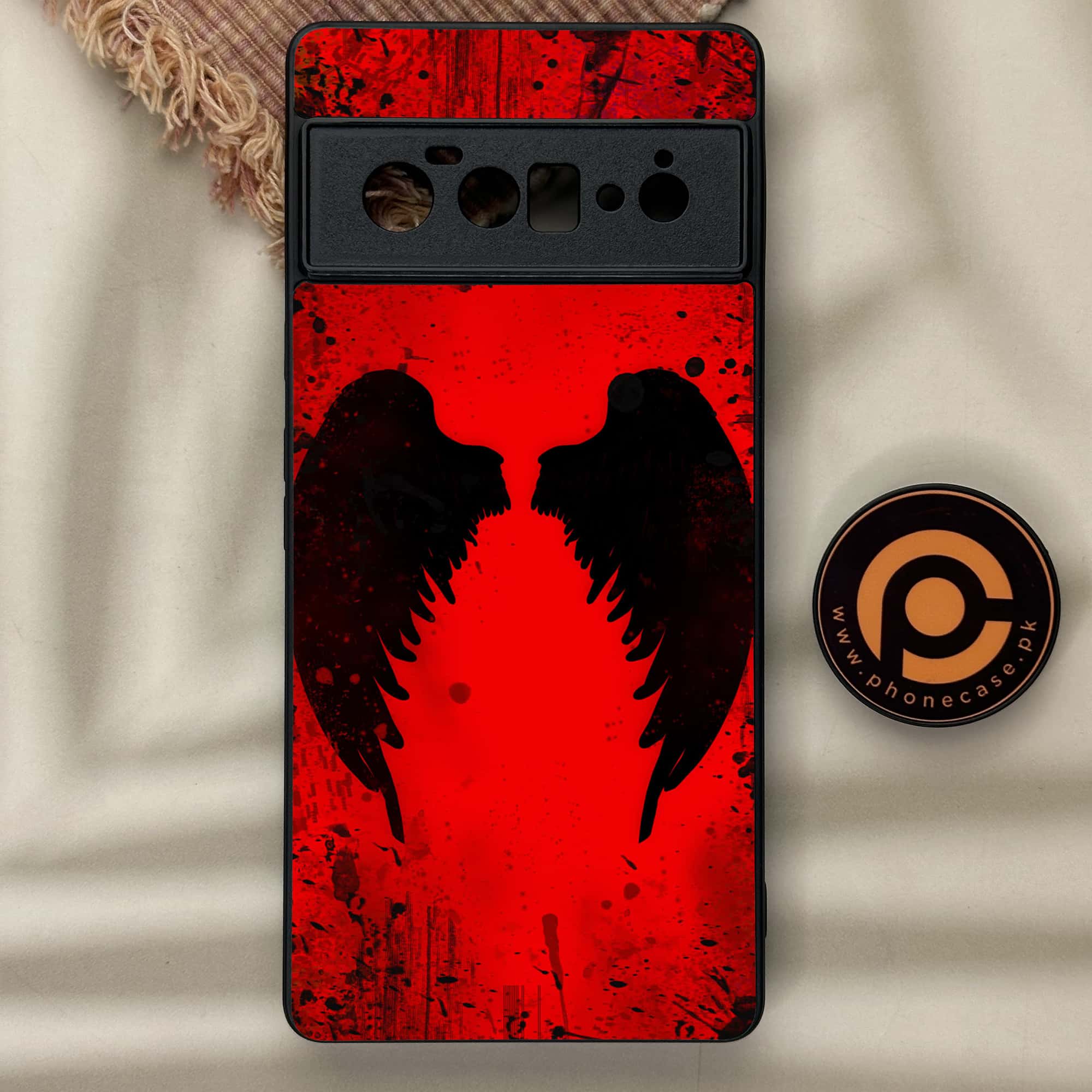 Google Pixel 6 Pro- Angel Wings 2.0 Series - Premium Metal Printed soft Bumper Shock Proof Case