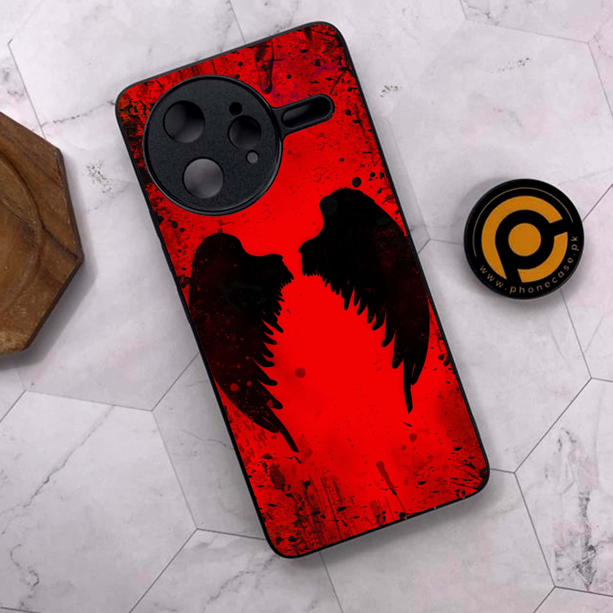 Xiaomi Poco F7 Ultra 5G - Angel Wings 2.0 Series - Premium Metal Printed soft Bumper shock Proof Case