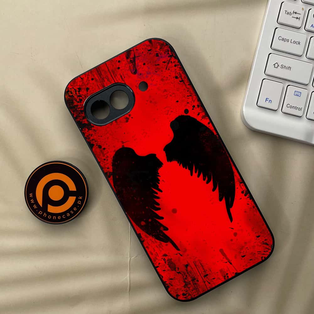 Google Pixel 9a - Angel Wings 2.0 Series - Premium Metal Printed soft Bumper Shock Proof Case