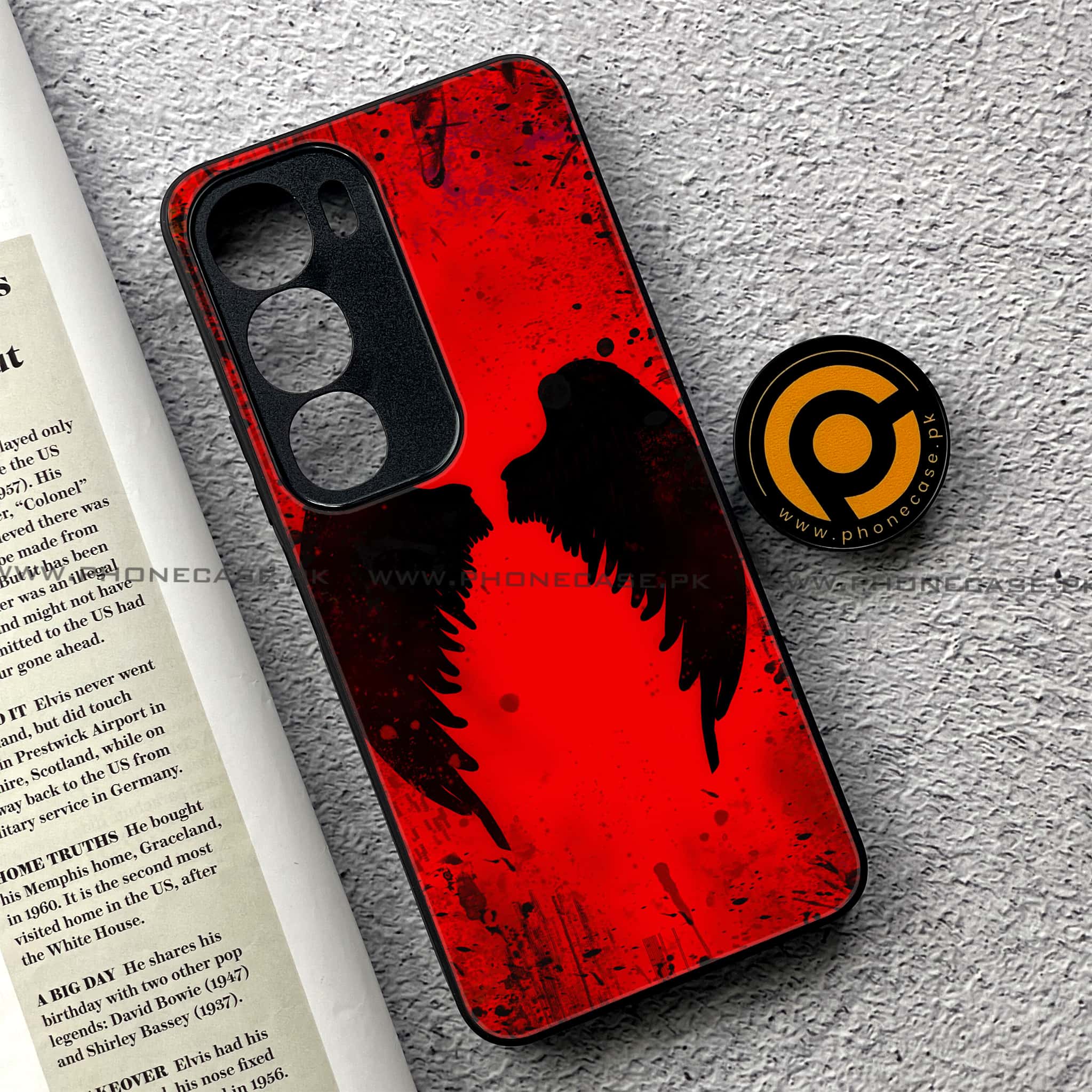Vivo Y19s Pro - Angel Wings 2.0 Series - Premium Metal Printed soft Bumper shock Proof Case