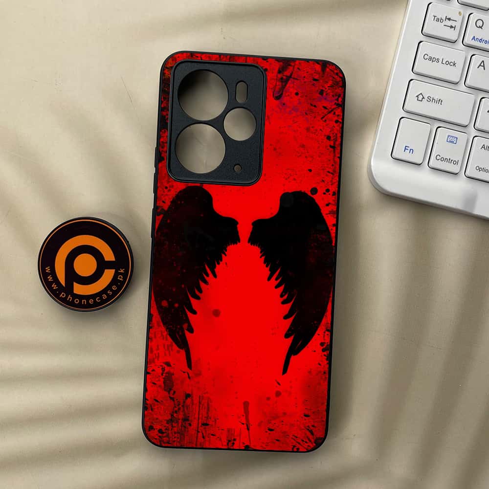 Realme 14 5G - Angel Wings 2.0 Series - Premium Metal Printed soft Bumper Shock Proof Case