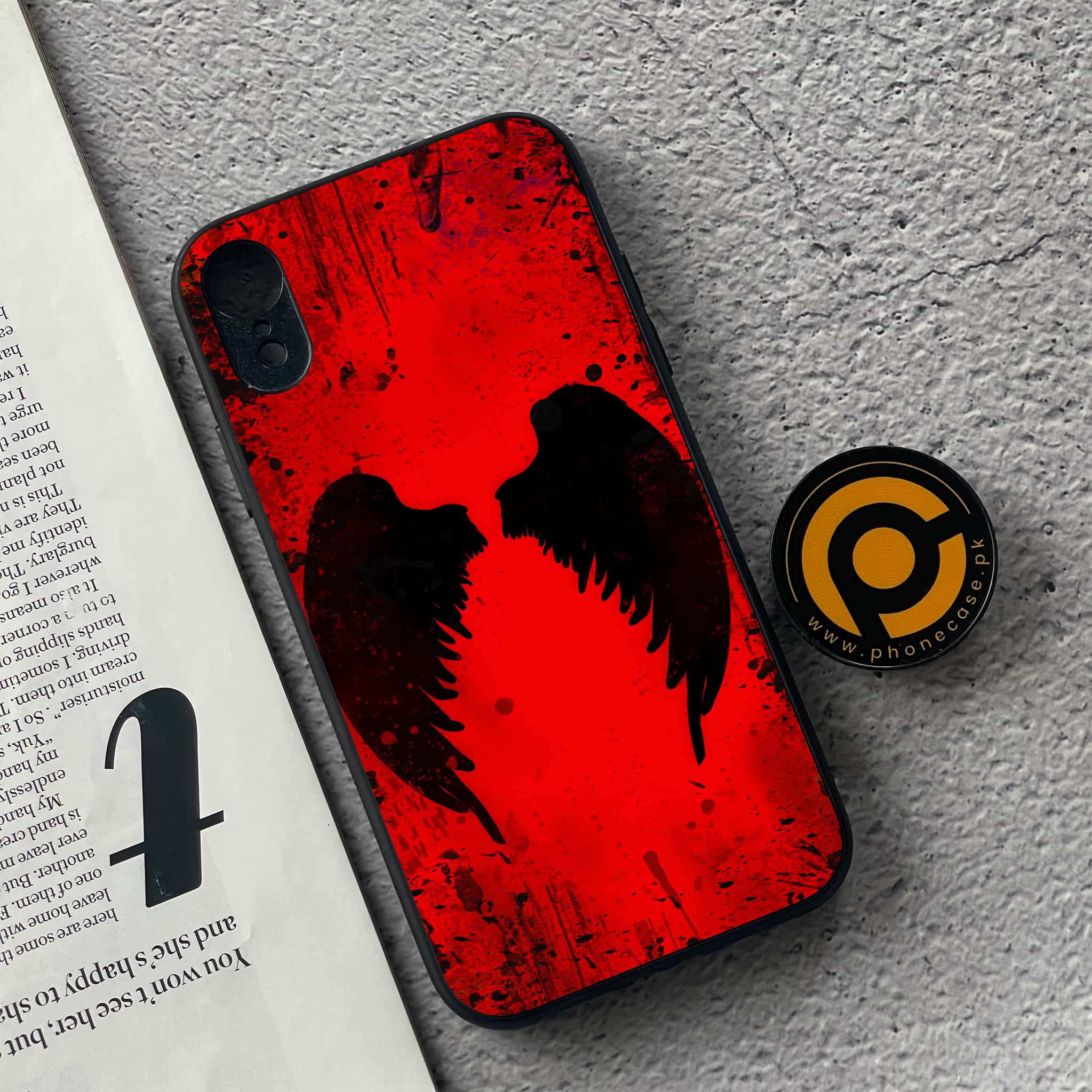 iPhone XR - Angel Wings 2.0 Series - Premium Metal Printed soft Bumper shock Proof Case