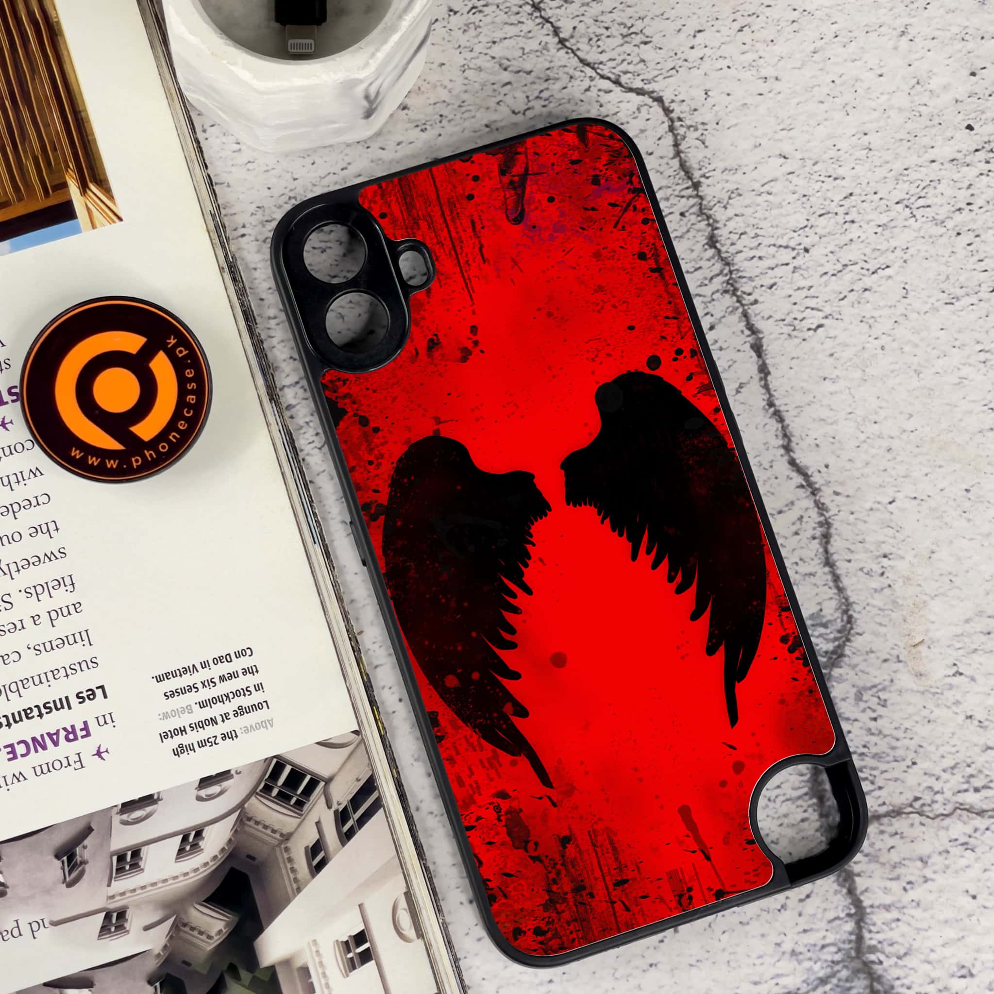 Nothing CMF Phone 1 - Angel Wings 2.0 Series - Premium Metal Printed soft Bumper Shock Proof Case