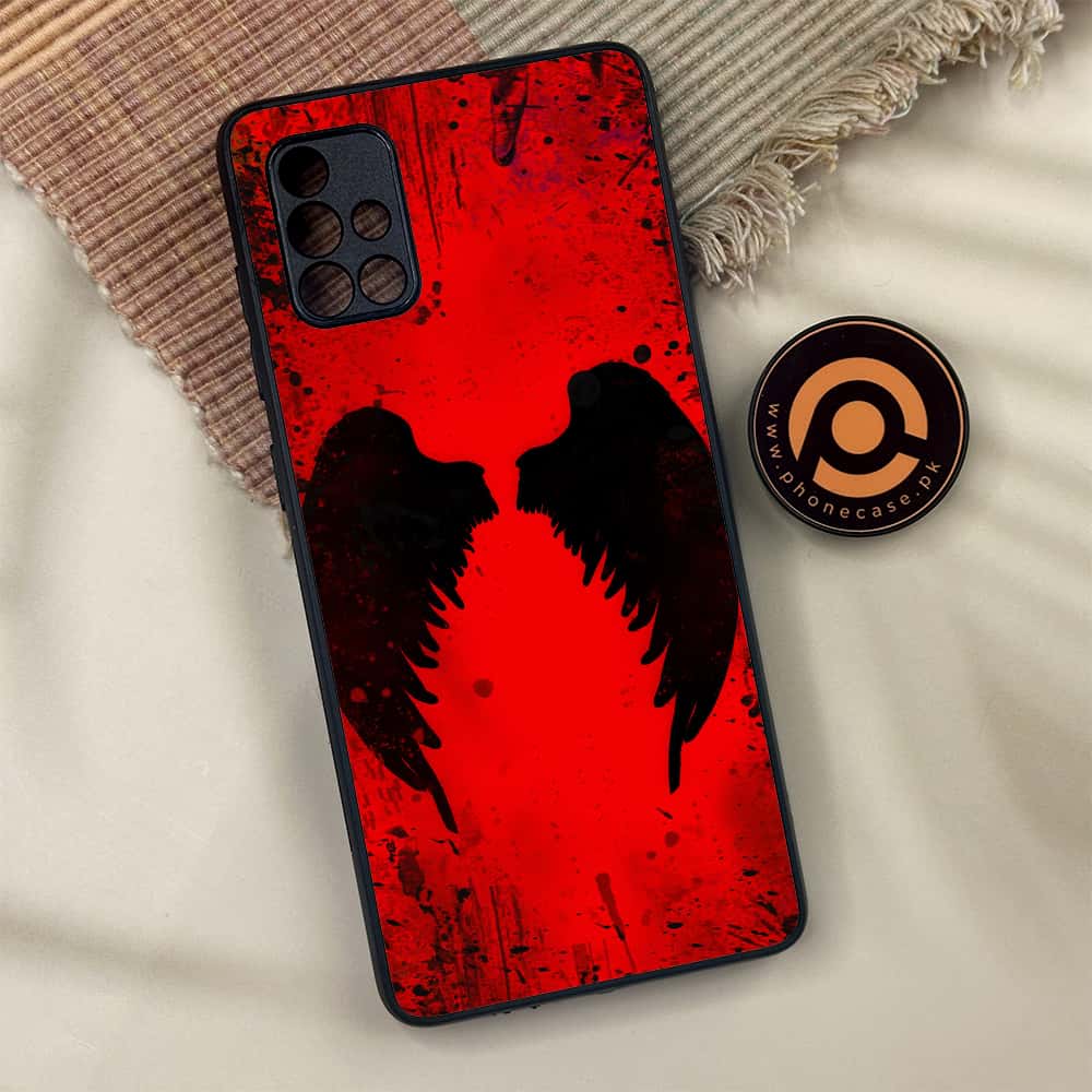 Samsung Galaxy A71 -  Angel Wings 2.0  Series - Premium Metal Printed soft Bumper shock Proof Case