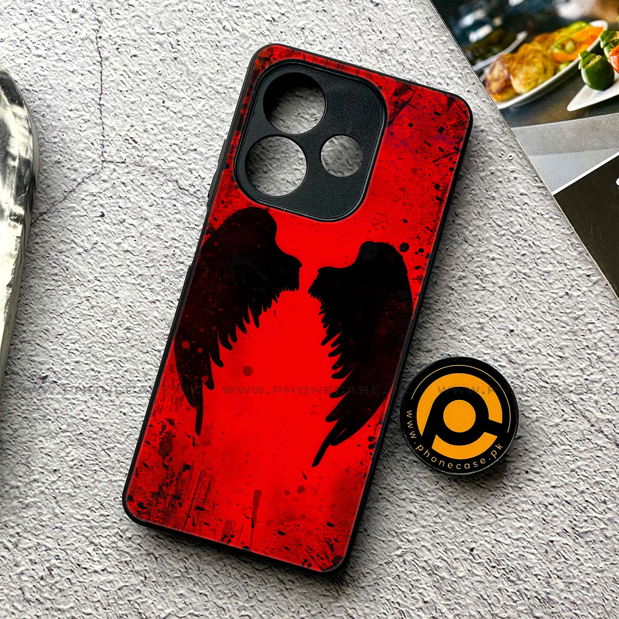 Oppo A5 Pro - Angel Wings 2.0 Series - Premium Metal Printed soft Bumper shock Proof Case