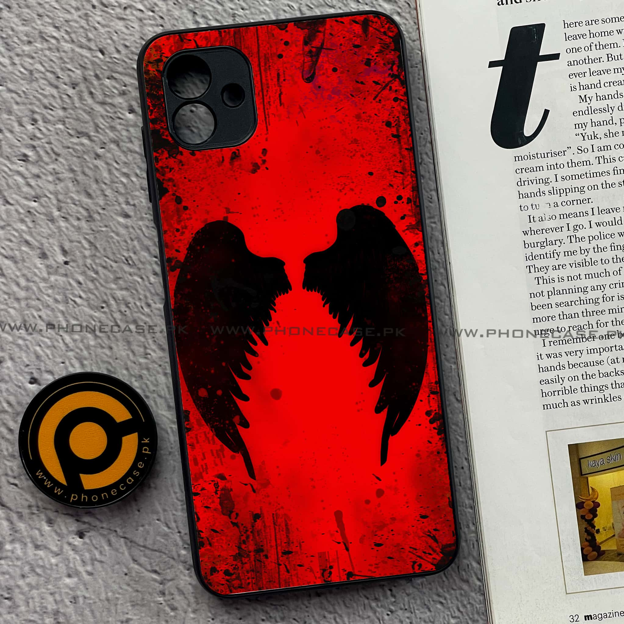 Samsung Galaxy A04 - Angel Wings 2.0 Series - Premium Printed Metal soft Bumper shock Proof Case