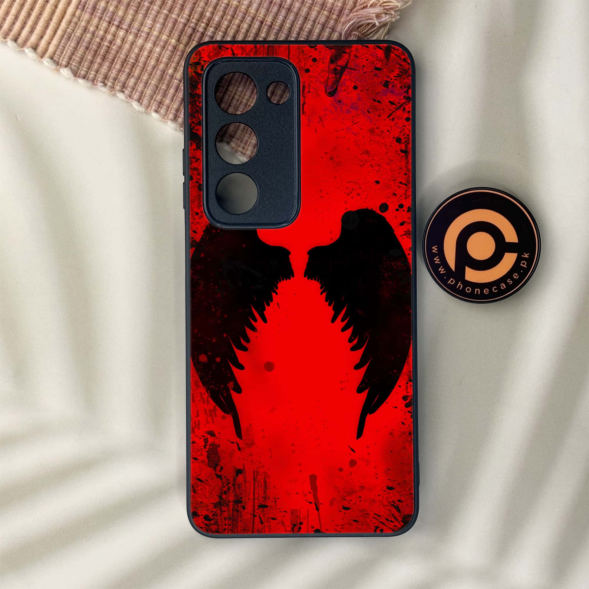 Oppo A5 2025 - Angel Wings 2.0 Series - Premium Metal Printed soft Bumper shock Proof Case