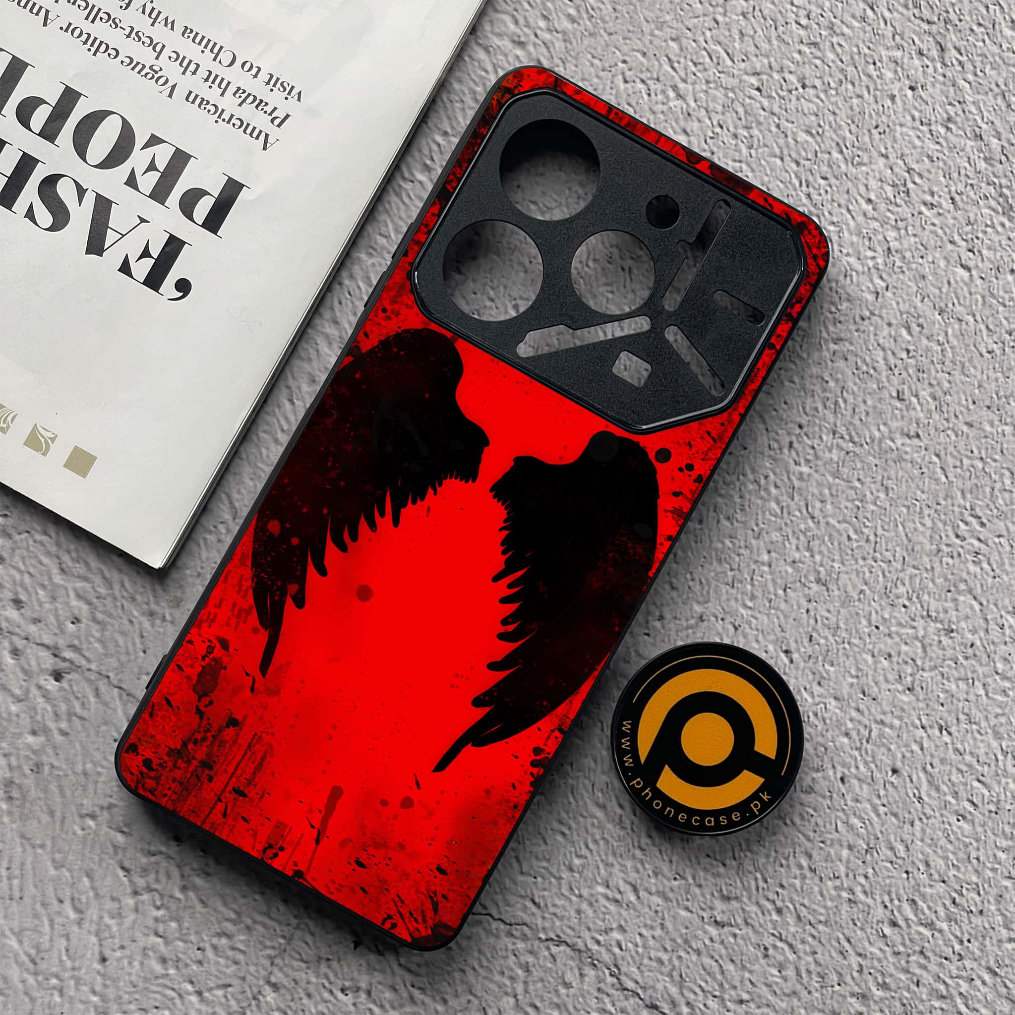 Tecno Pova 6 Neo - Angel Wings 2.0 Series - Premium Metal  Printed soft Bumper shock Proof Case