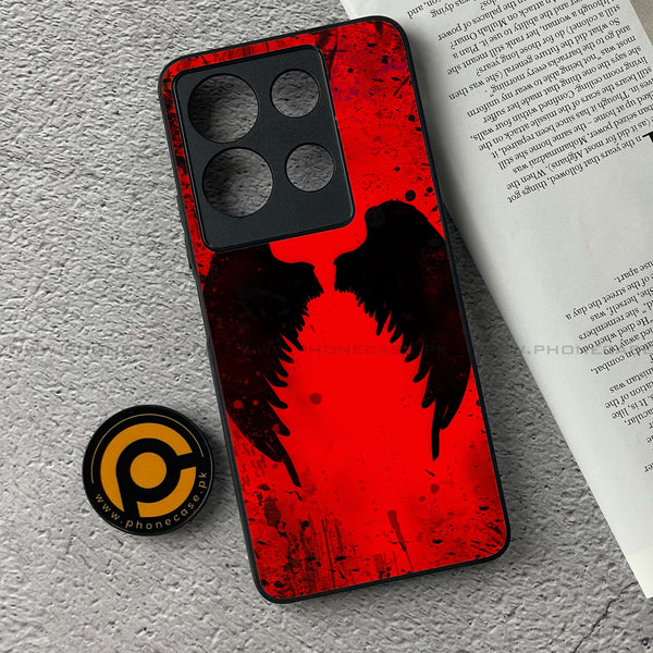 Infinix Note 30 - Angel Wings 2.0 Design 3 - Premium Printed Glass soft Bumper shock Proof Case  CS-35868
