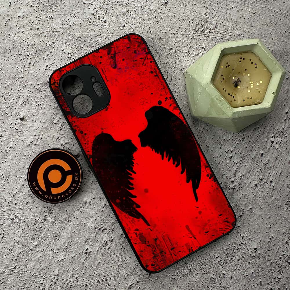 Nothing Phone 2 - Angel Wings 2.0 Series - Premium Metal  Printed soft Bumper shock Proof Case
