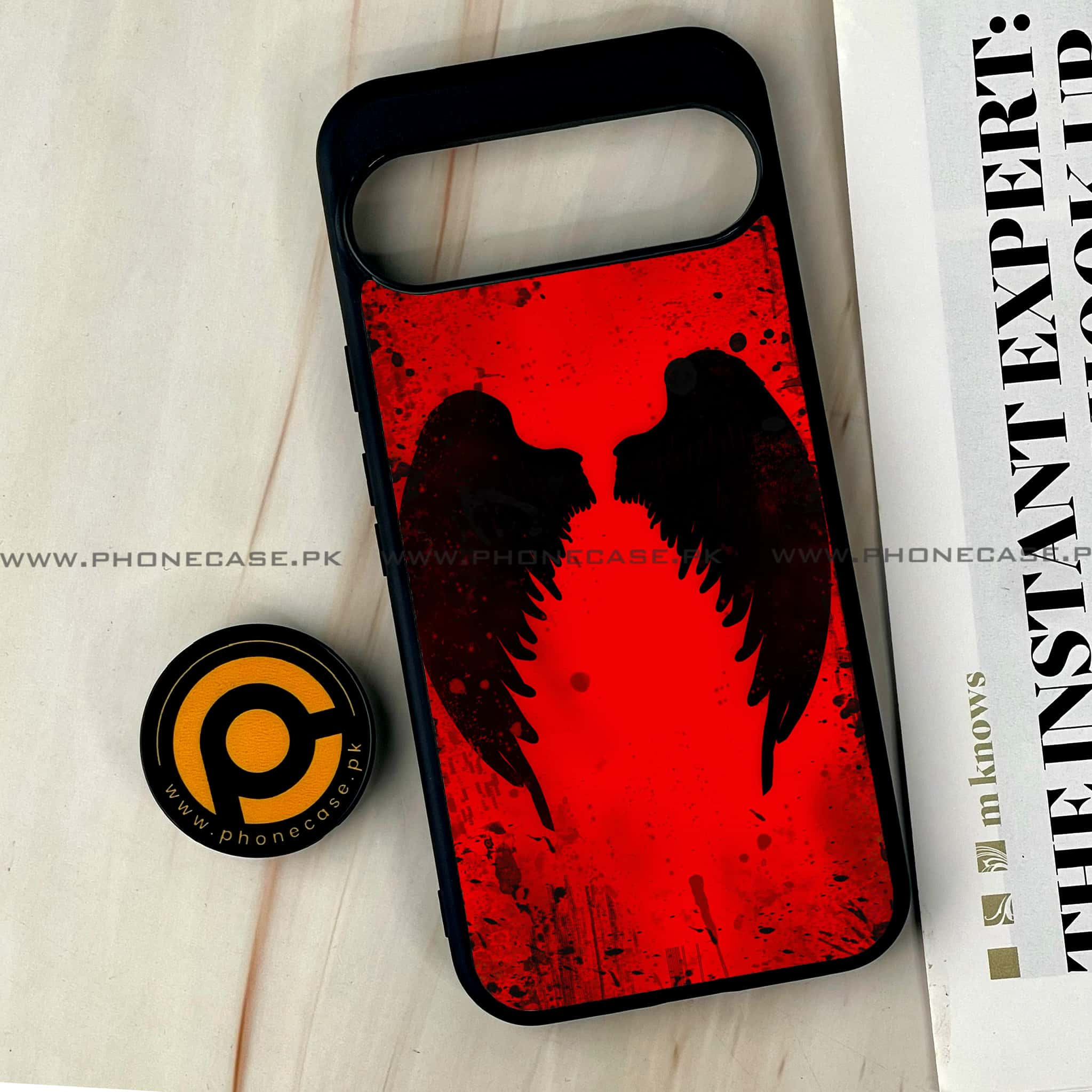 Google Pixel 9 Pro XL - Angel Wings 2.0 Series - Premium Printed Glass soft Bumper shock Proof Case