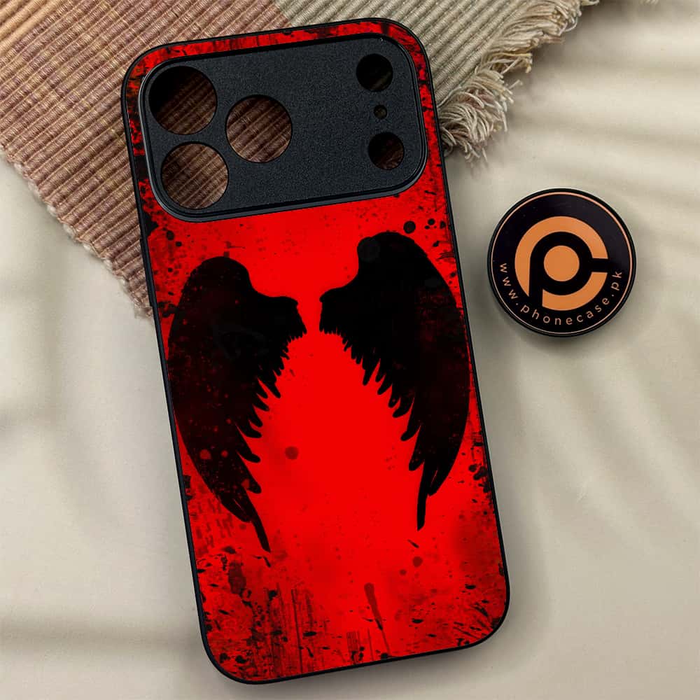 iPhone 17 Pro Max - Angel Wings 2.0 Series - Premium Metal Printed soft Bumper shock Proof Case