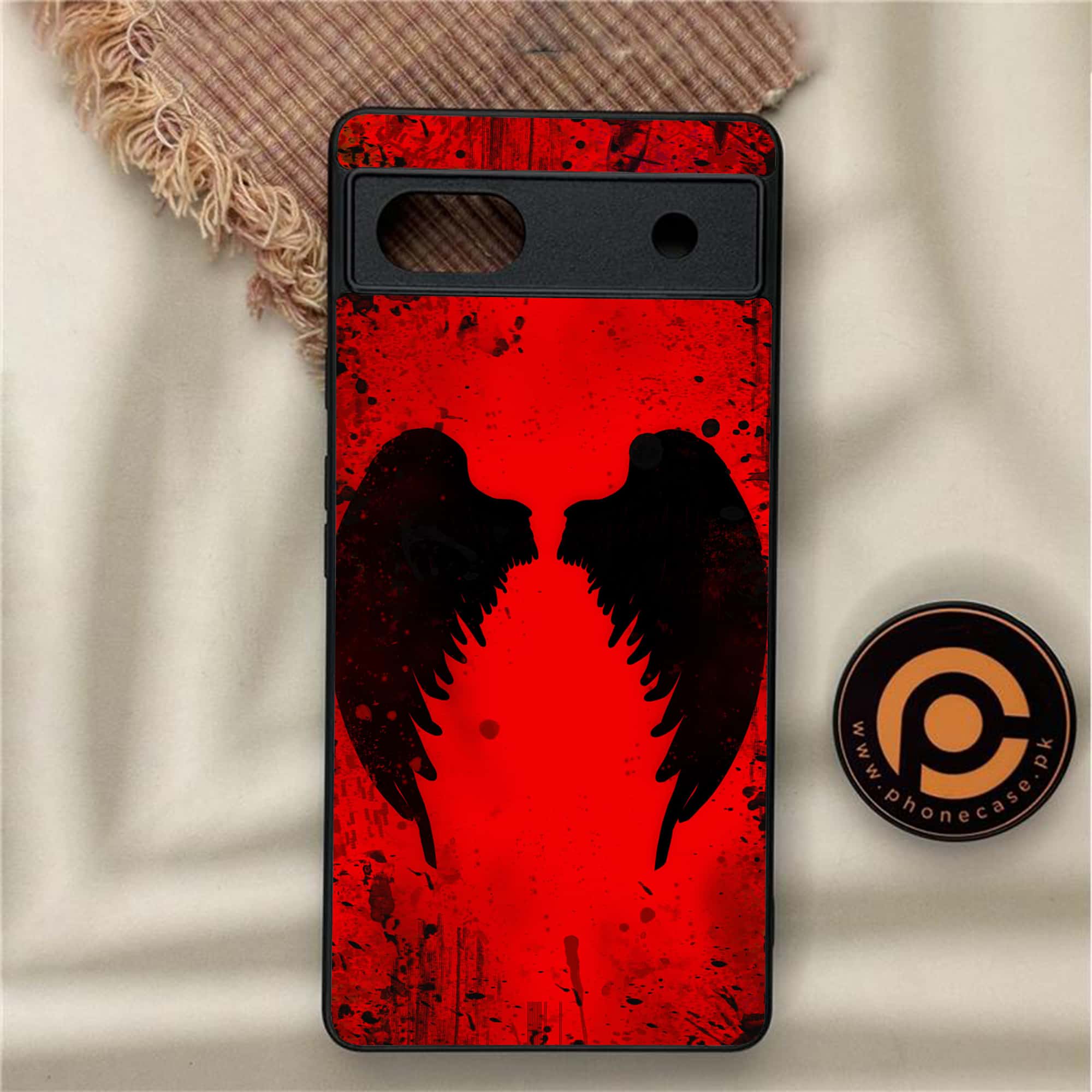 Google Pixel 6A - Angel Wings 2.0 Series - Premium Metal Printed soft Bumper Shock Proof Case