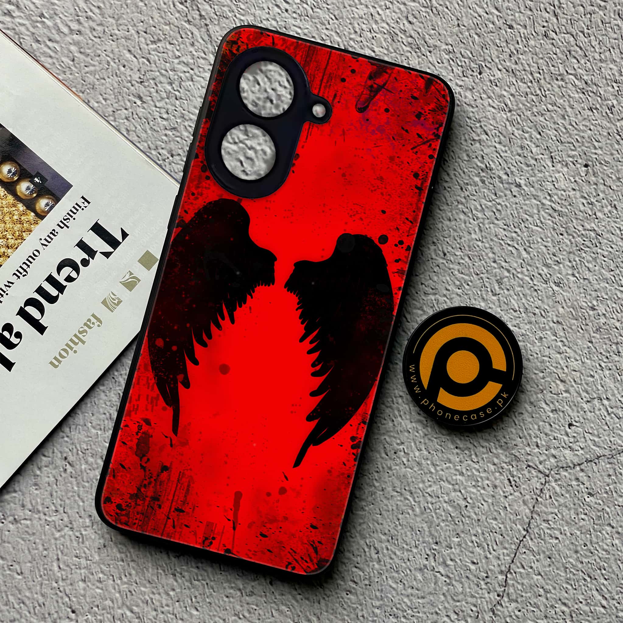 Xiaomi Redmi A5 - Angel Wings 2.0 Series - Premium Metal Printed soft Bumper shock Proof Case