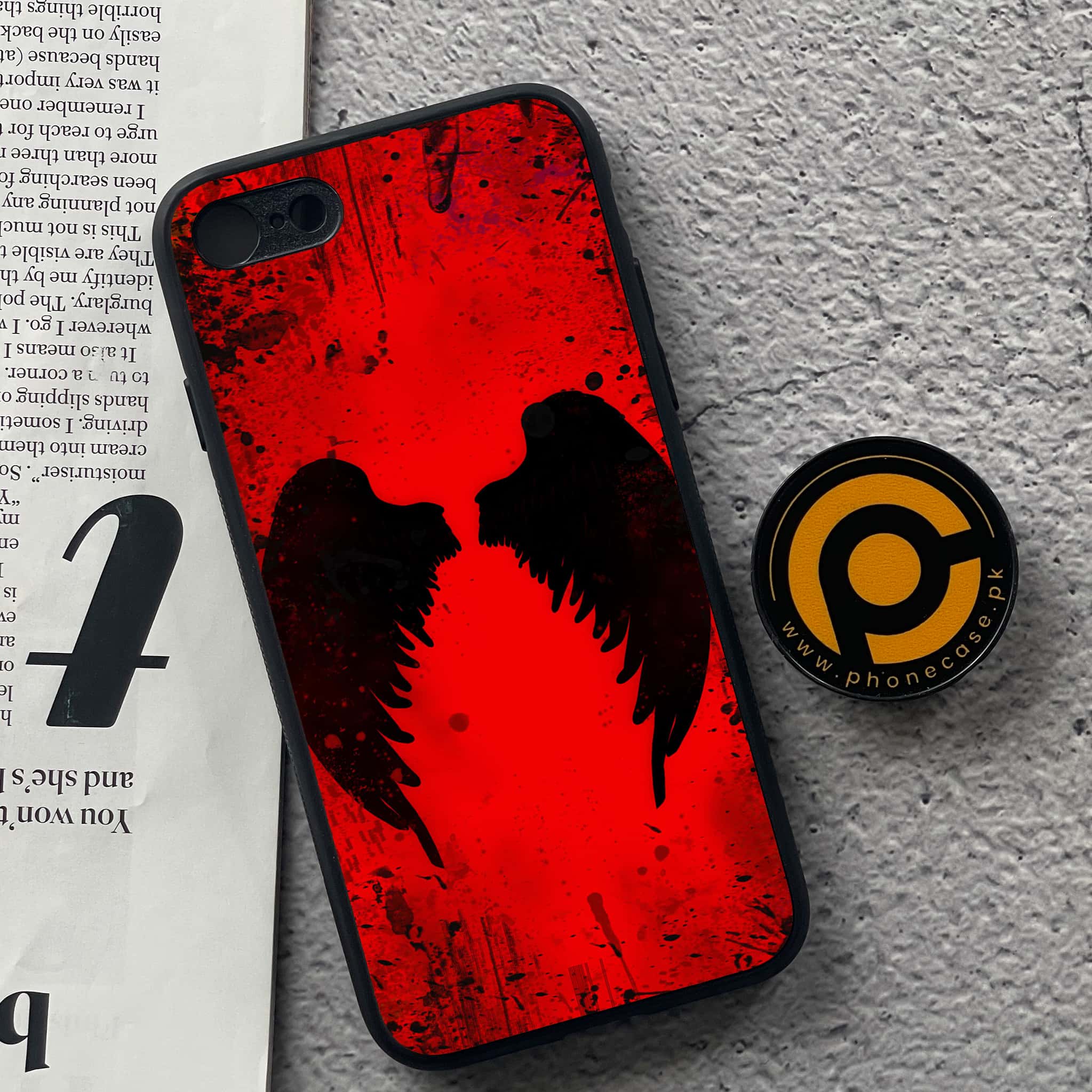 iPhone 7 / 8 - Angel wings 2.0 Series - Premium Printed Glass soft Bumper shock Proof Case