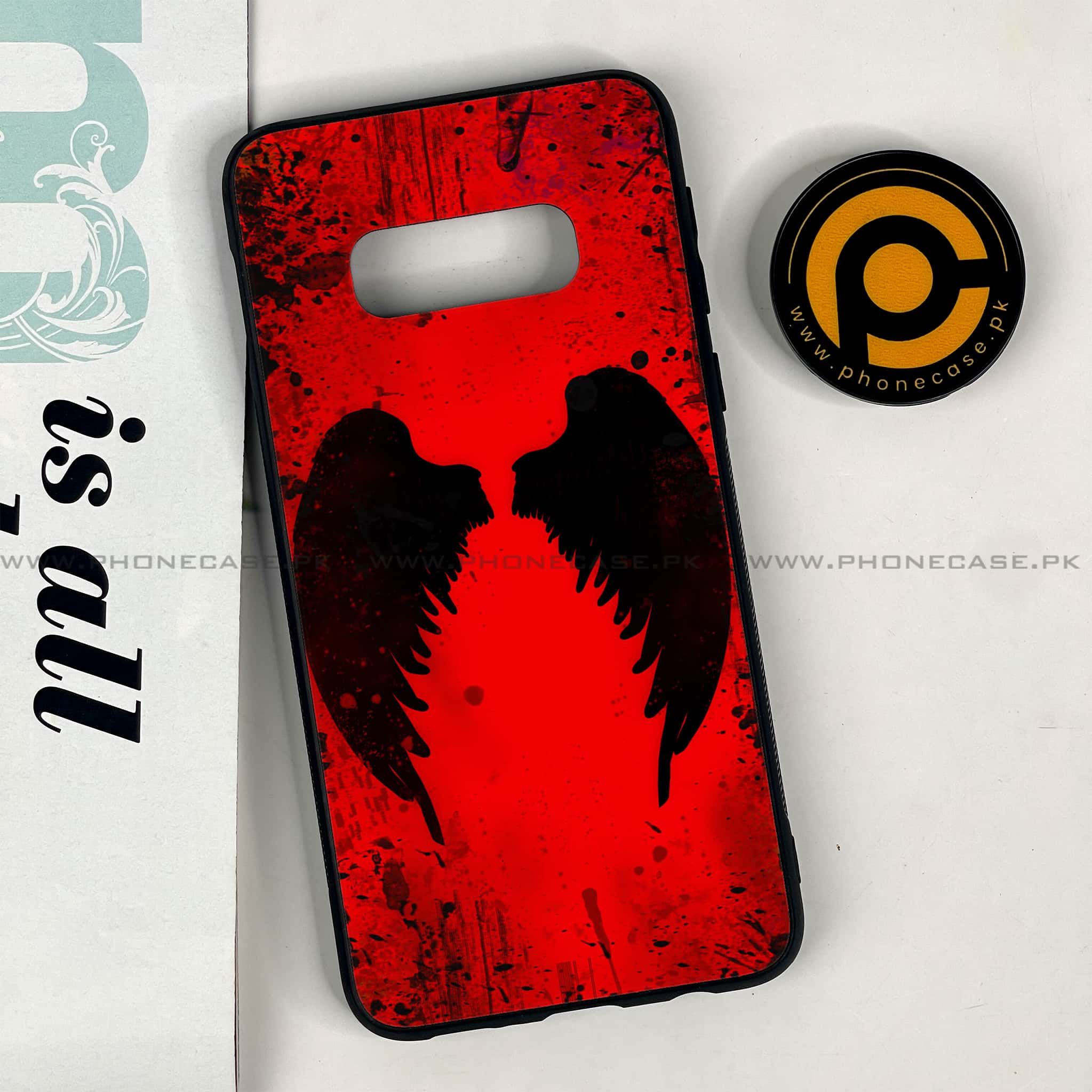 Galaxy S10e - Angel Wings 2.0 Series - Premium Printed Glass soft Bumper shock Proof Case