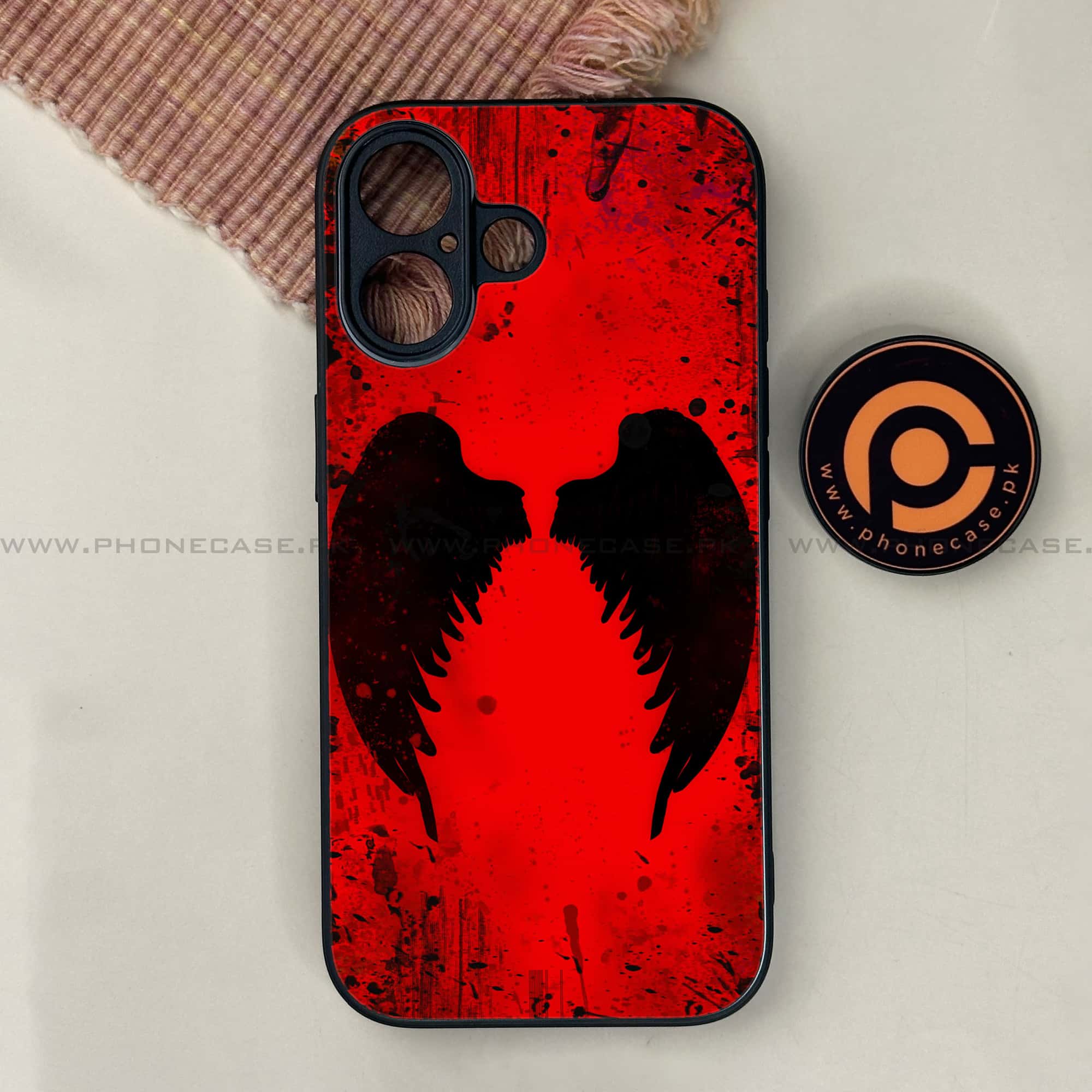 iPhone 17 - Angel Wings 2.0 Series - Premium Printed Glass soft Bumper shock Proof Case