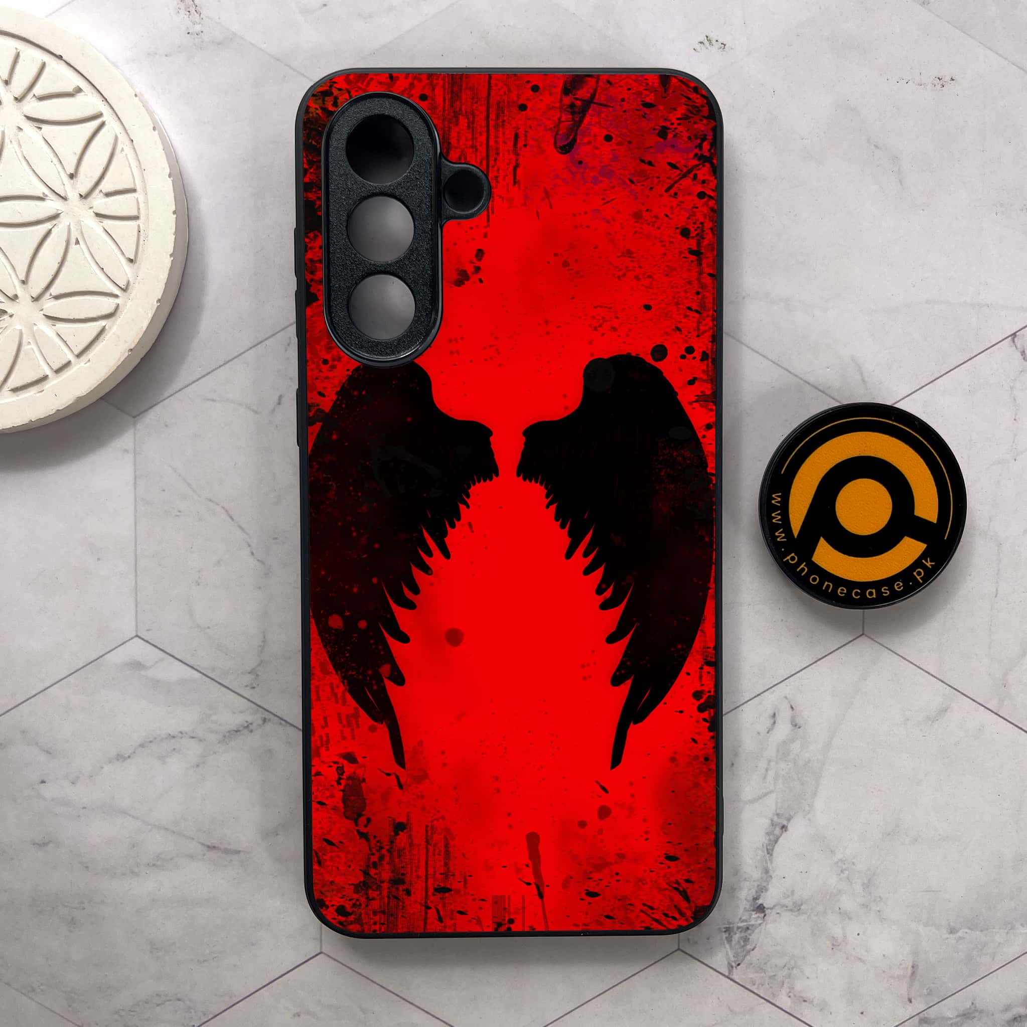 Samsung Galaxy A26 5G - Angel Wings 2.0 Series - Premium Metal Printed soft Bumper shock Proof Case