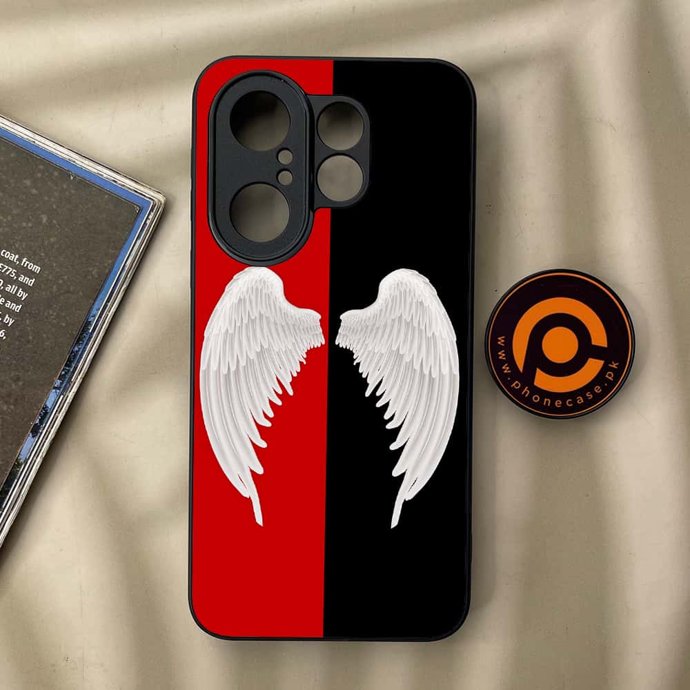 Vivo X200 FE - Angel Wings 2.0 Series - Premium Metal Printed soft Bumper Shock Proof Case