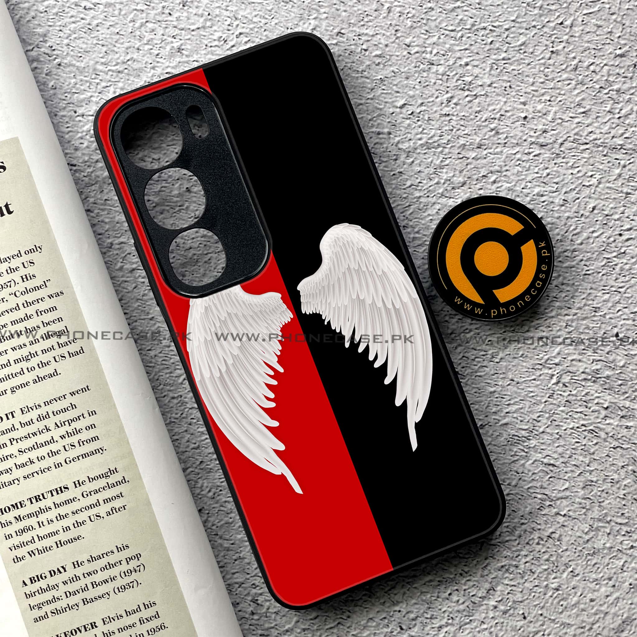 Vivo Y19s Pro - Angel Wings 2.0 Series - Premium Metal Printed soft Bumper shock Proof Case