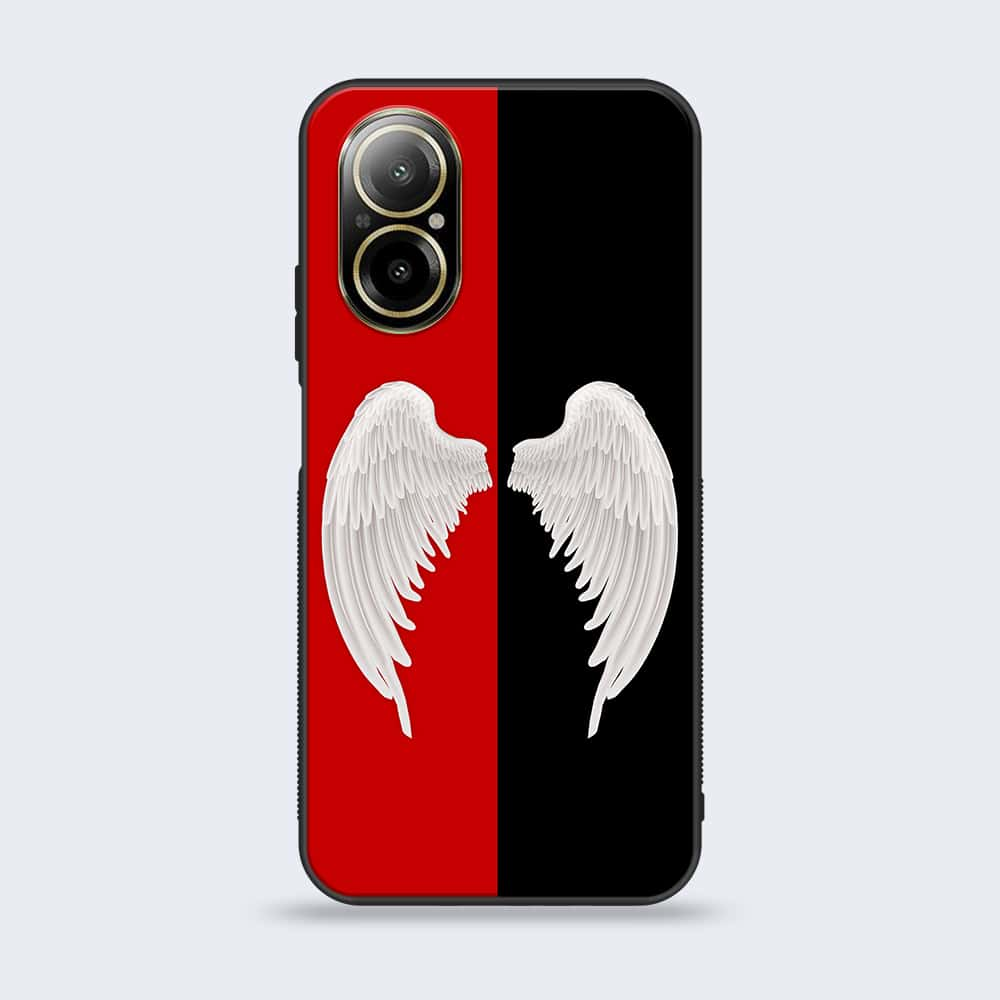 Realme C67 - Angel Wings 2.0 Series - Premium Printed Glass soft Bumper shock Proof Case