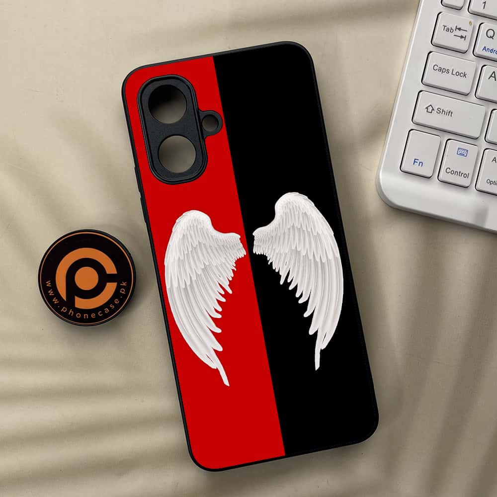 Tecno Spark Go 2 - Angel Wings 2.0 Series - Premium Metal Printed soft Bumper Shock Proof Case