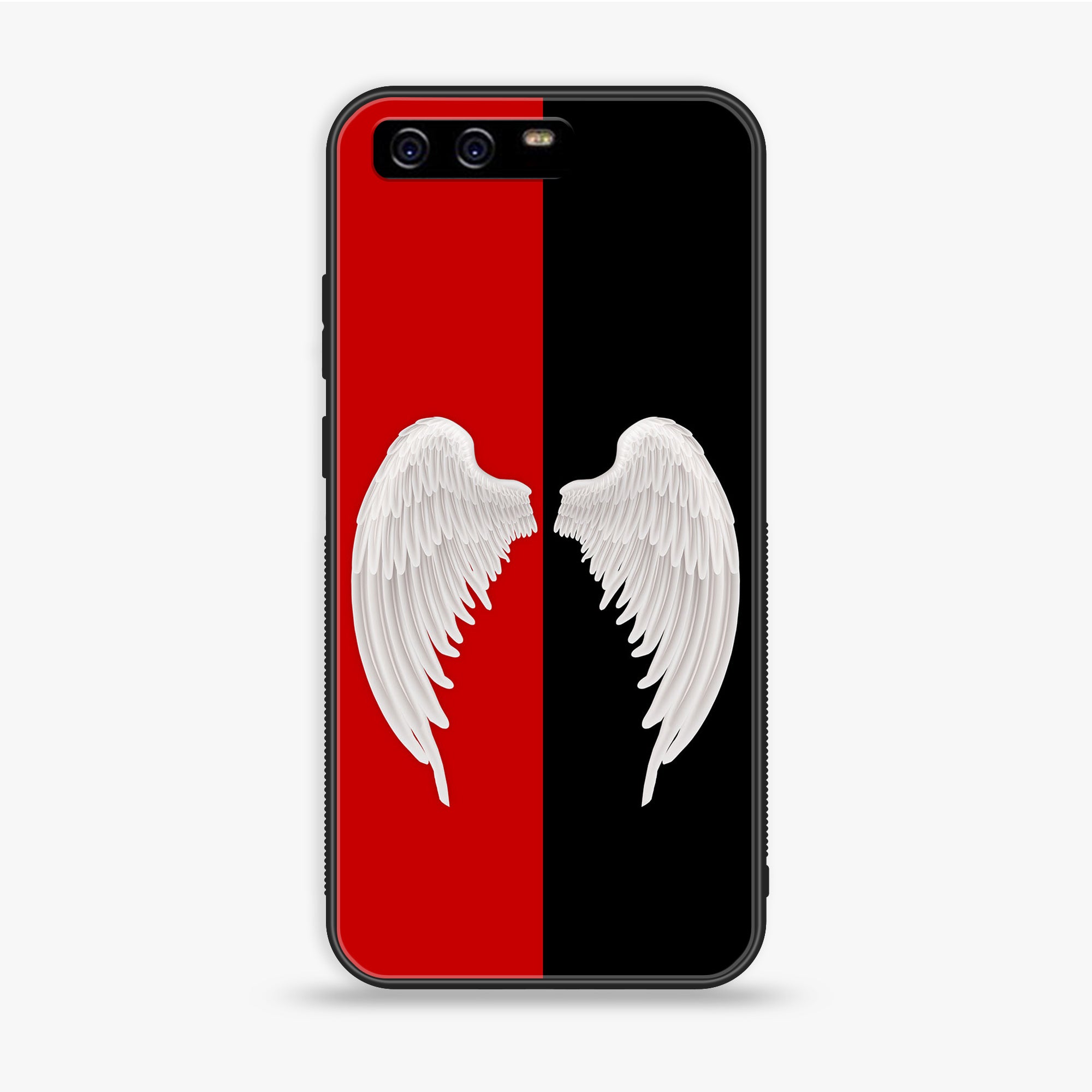 Huawei P10 Plus - Angel Wings 2.0 Series - Premium Printed Glass soft Bumper shock Proof Case