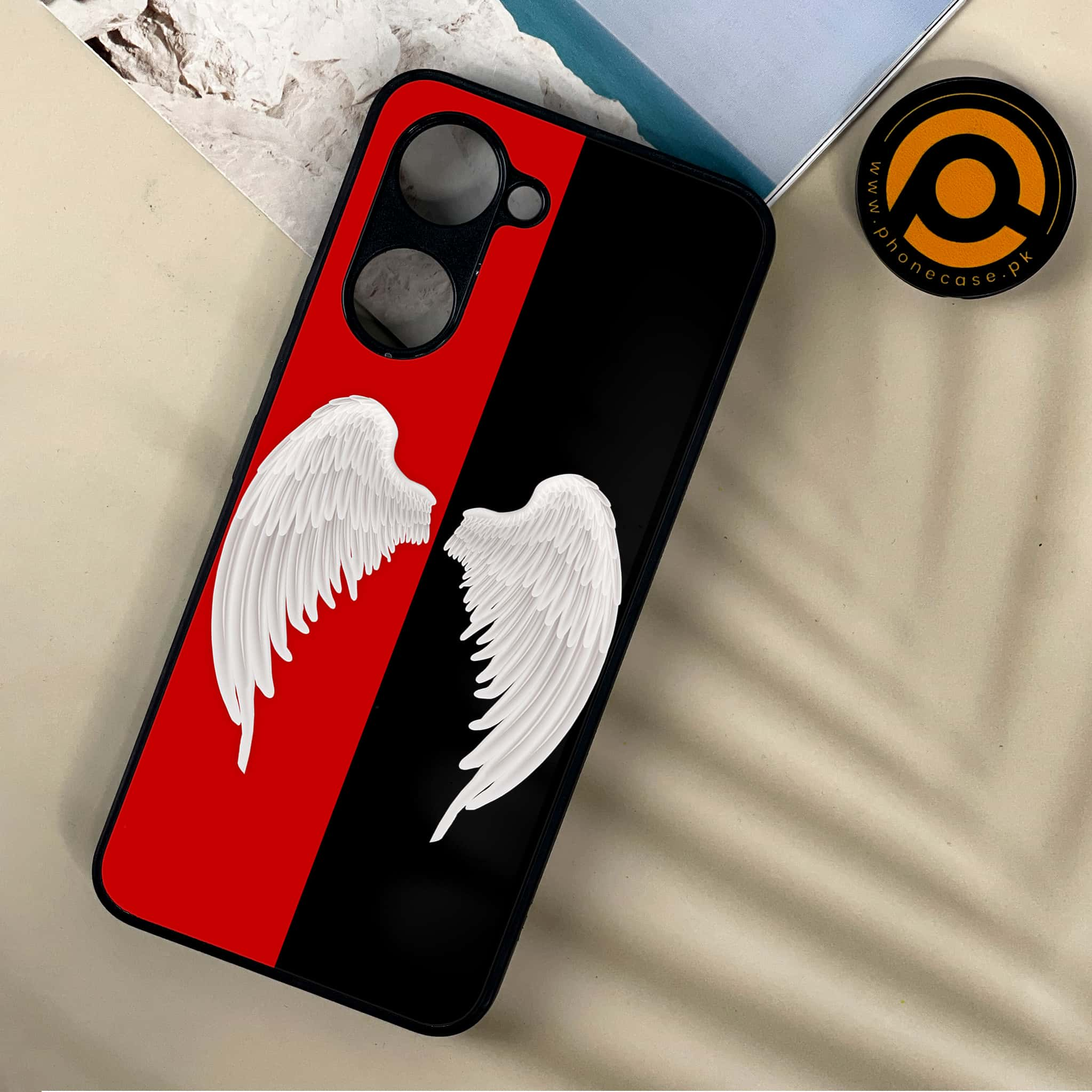 Vivo Y03 - Angel Wings 2.0 Series - Premium Printed Metal soft Bumper shock Proof Case