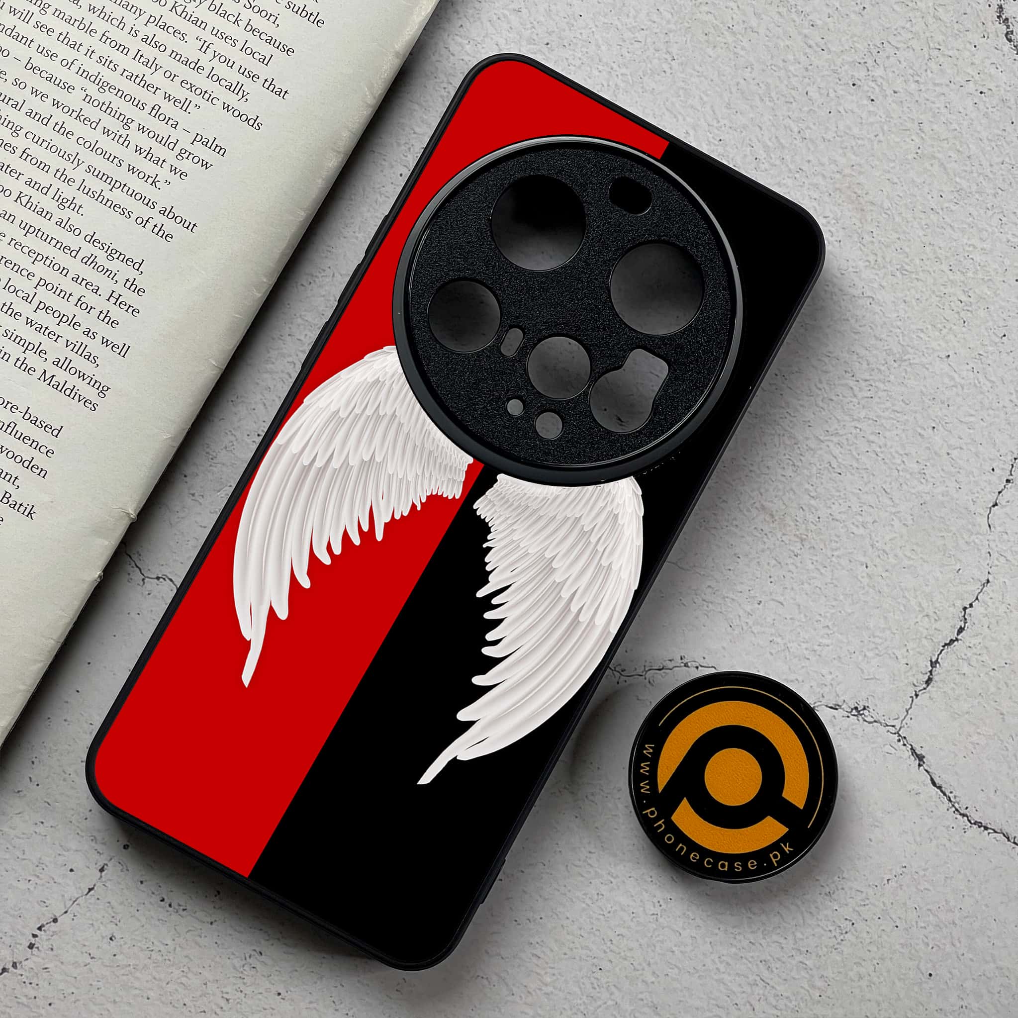 Xiaomi 15 Ultra - Angel Wings 2.0 Series - Premium Metal Printed Soft Bumper Shockproof Case