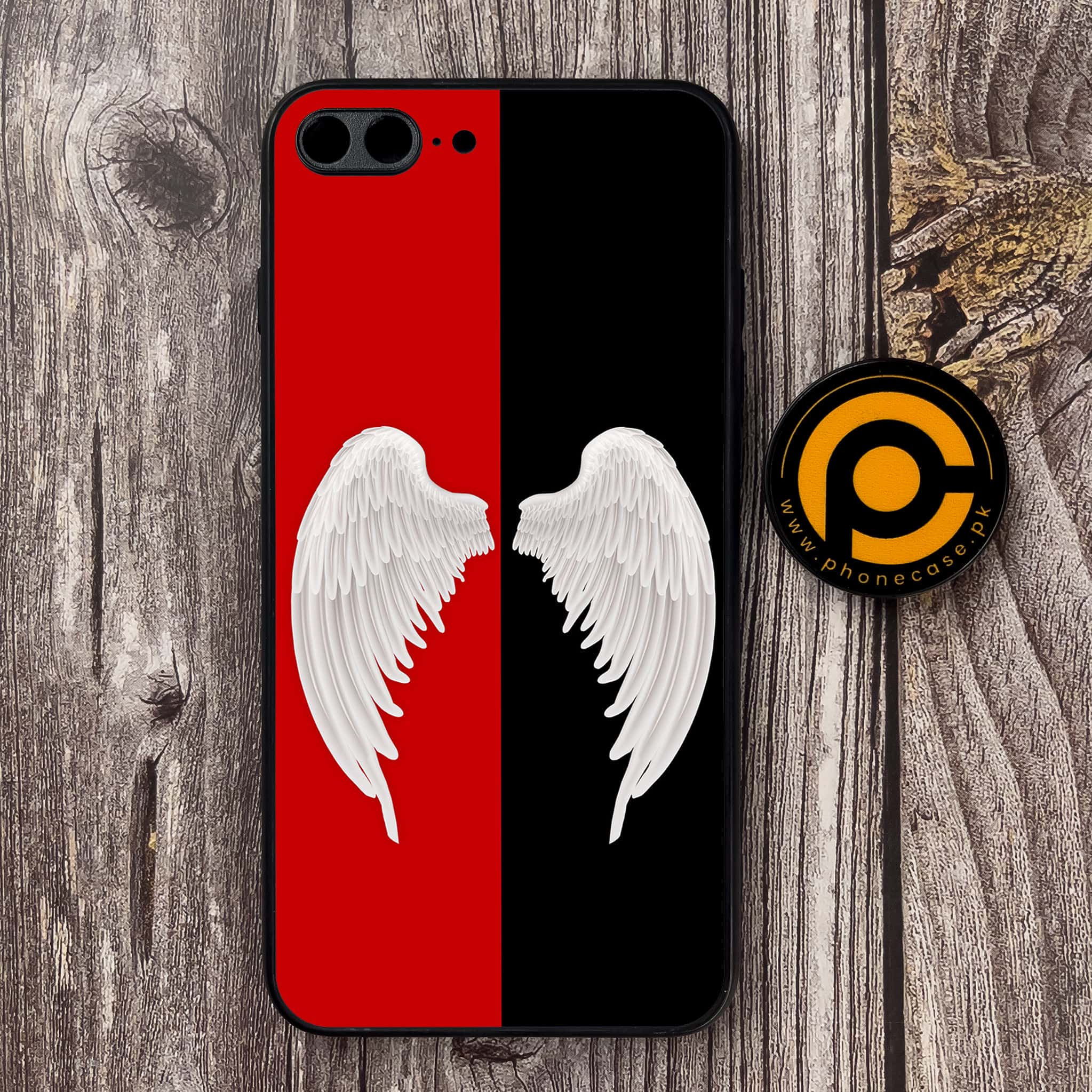 iPhone 7 Plus- Angel Wings 2.0  Series - Premium Metal Printed soft Bumper shock Proof Case