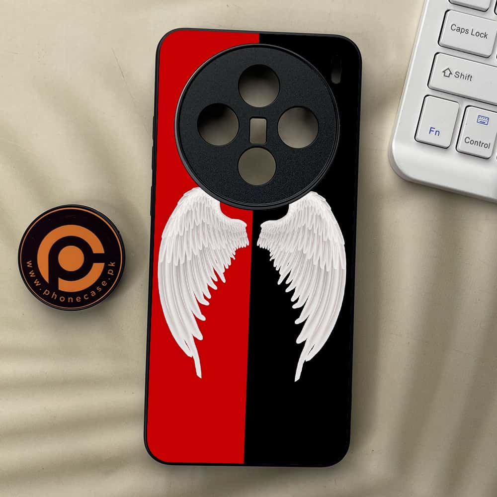 Vivo X200 - Angel Wings 2.0 Series - Premium Metal  Printed soft Bumper shock Proof Case