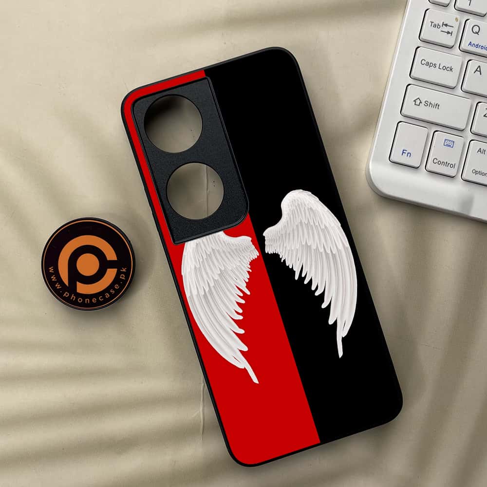 Honor X7b - Angel Wings 2.0 Series - Premium Metal  Printed soft Bumper shock Proof Case