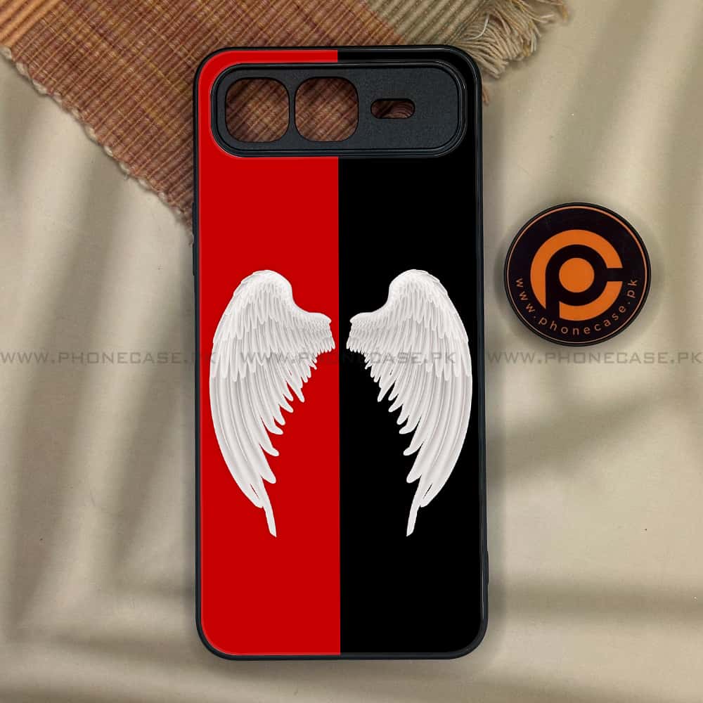 Infinix Smart 10 Plus - Angel Wings 2.0 Series - Premium Metal Printed soft Bumper shock Proof Case