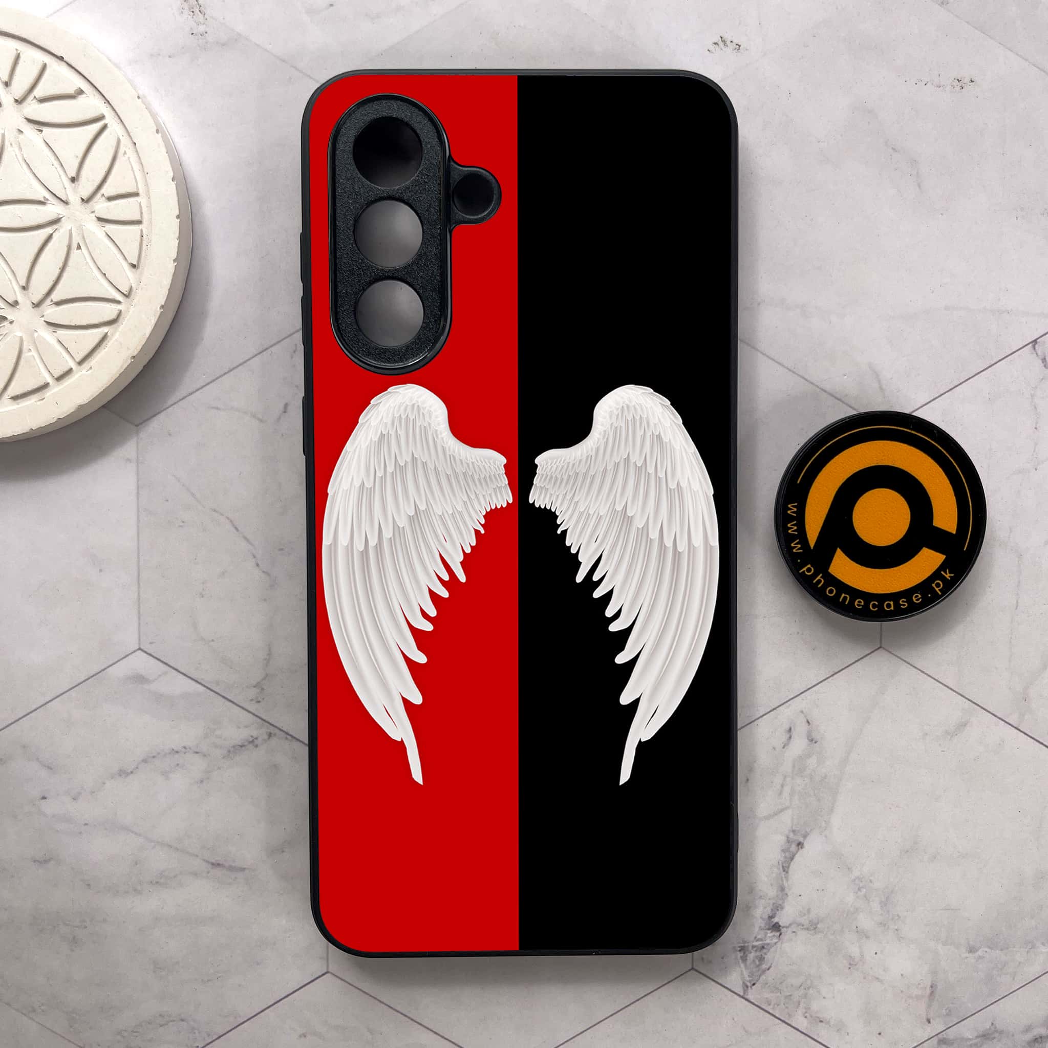 Samsung Galaxy A26 5G - Angel Wings 2.0 Series - Premium Metal Printed soft Bumper shock Proof Case
