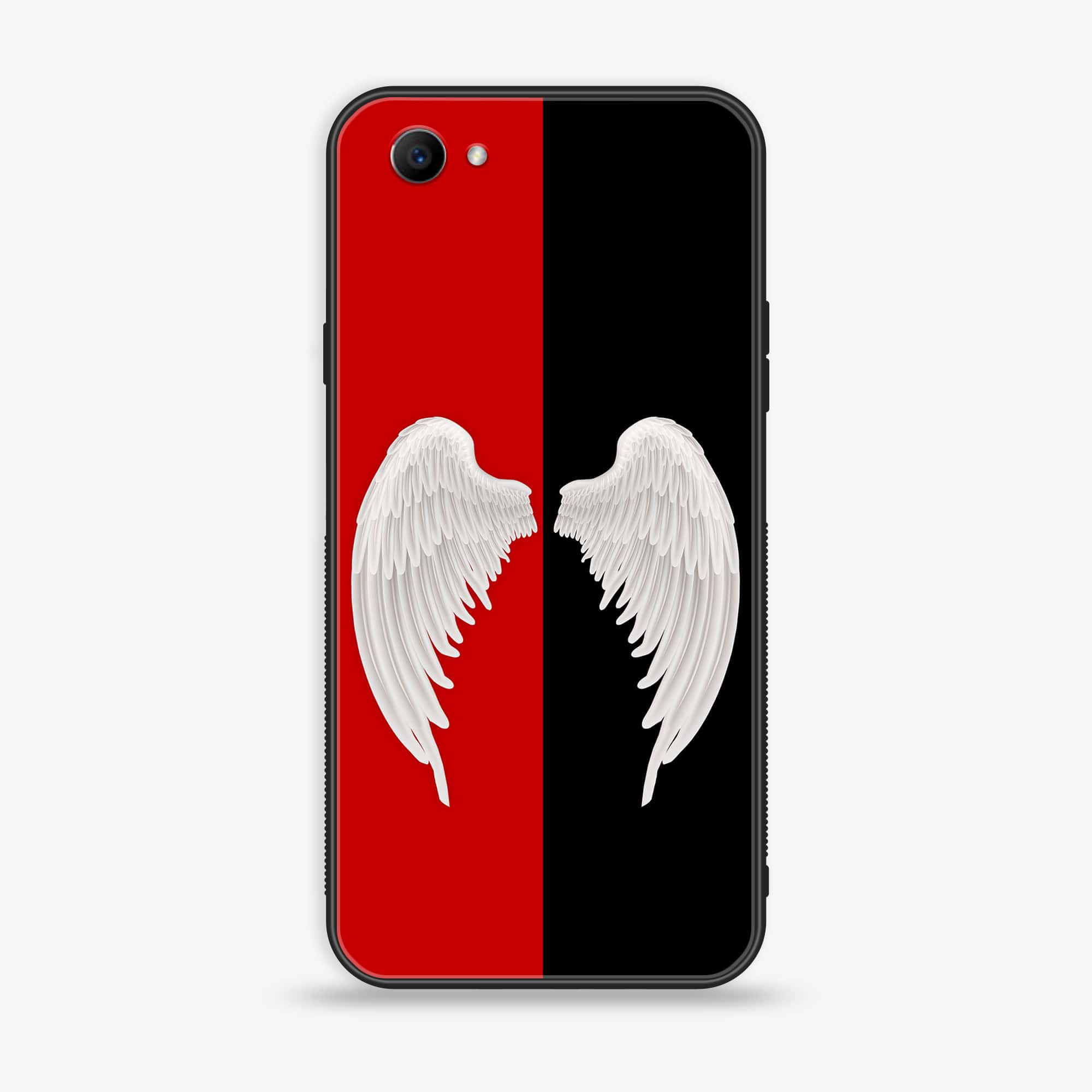 Oppo F7 Youth -  Angel Wings 2.0 Series - Premium Printed Glass soft Bumper shock Proof Case