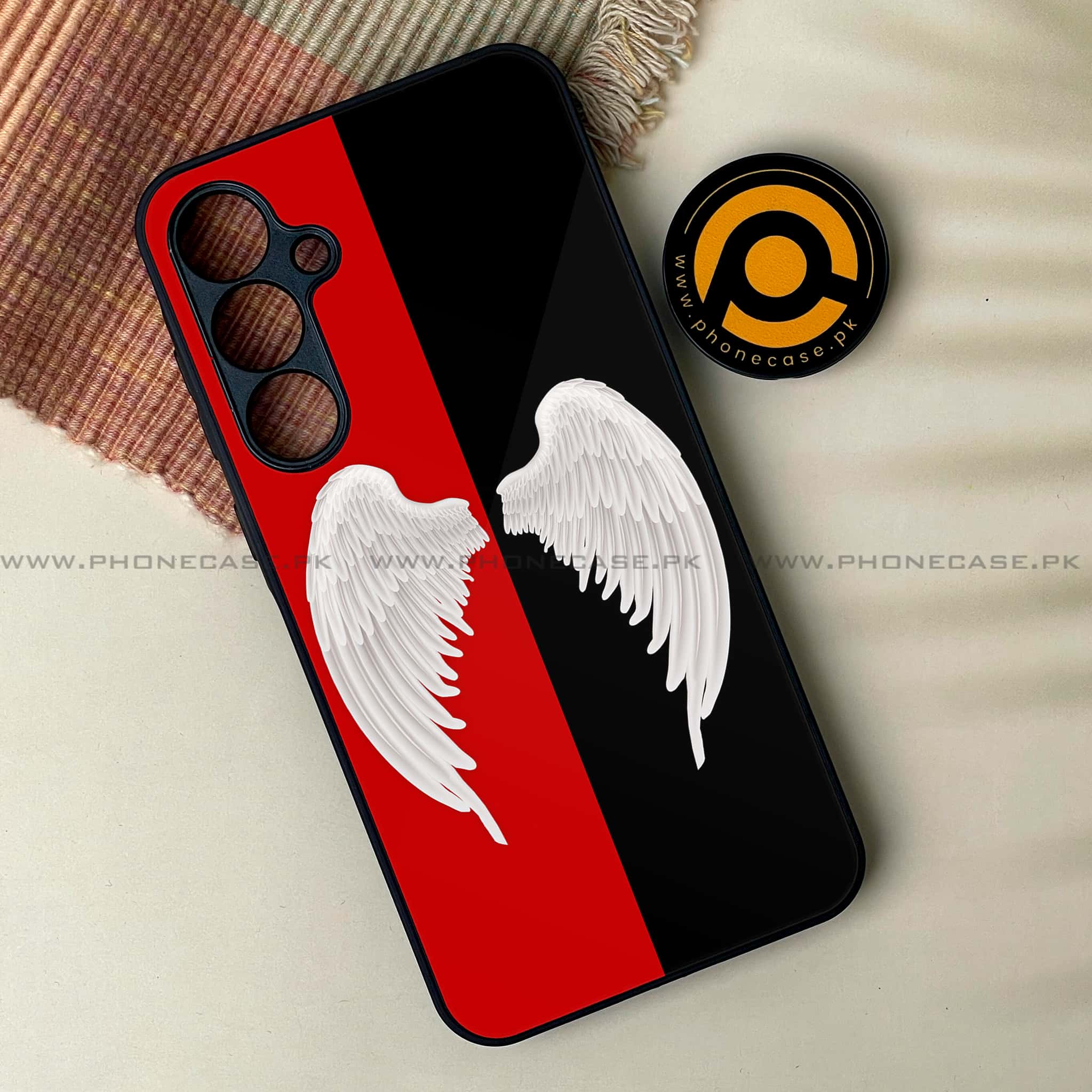 Samsung Galaxy A05s - Angel Wings 2.0 Series - Premium Metal Printed soft Bumper shock Proof Case