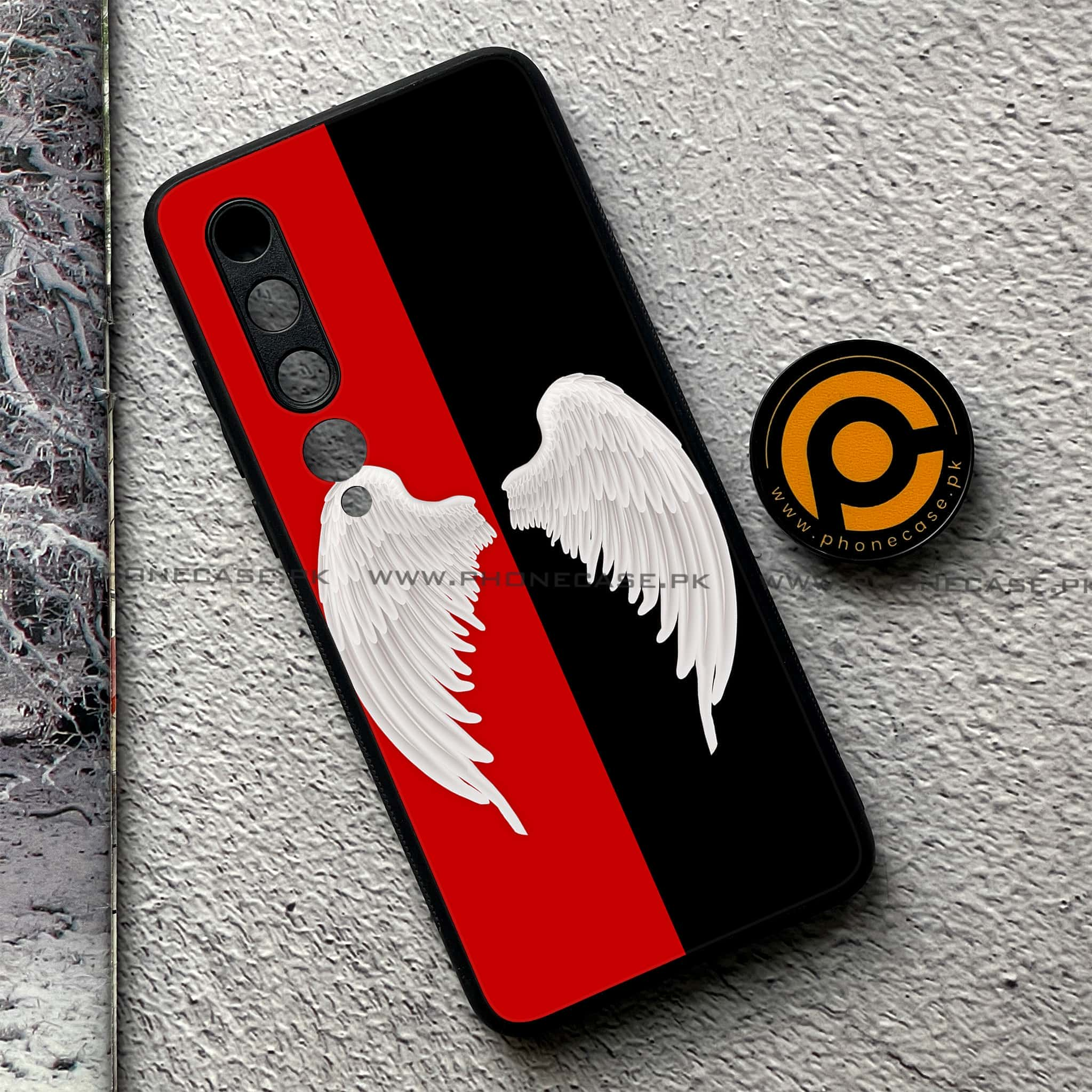 Xiaomi Mi 10 - Angel Wings 2.0 Series - Premium Printed Glass soft Bumper shock Proof Case