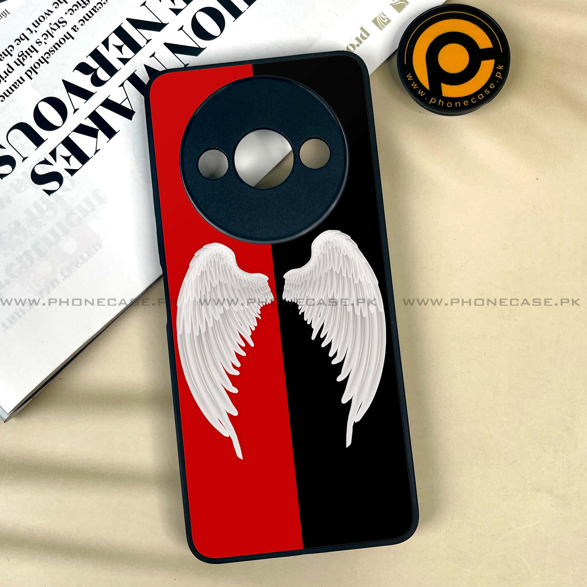 Xiaomi Redmi A3x - Angel Wings 2.0 Series - Premium Printed Metal soft Bumper shock Proof Case