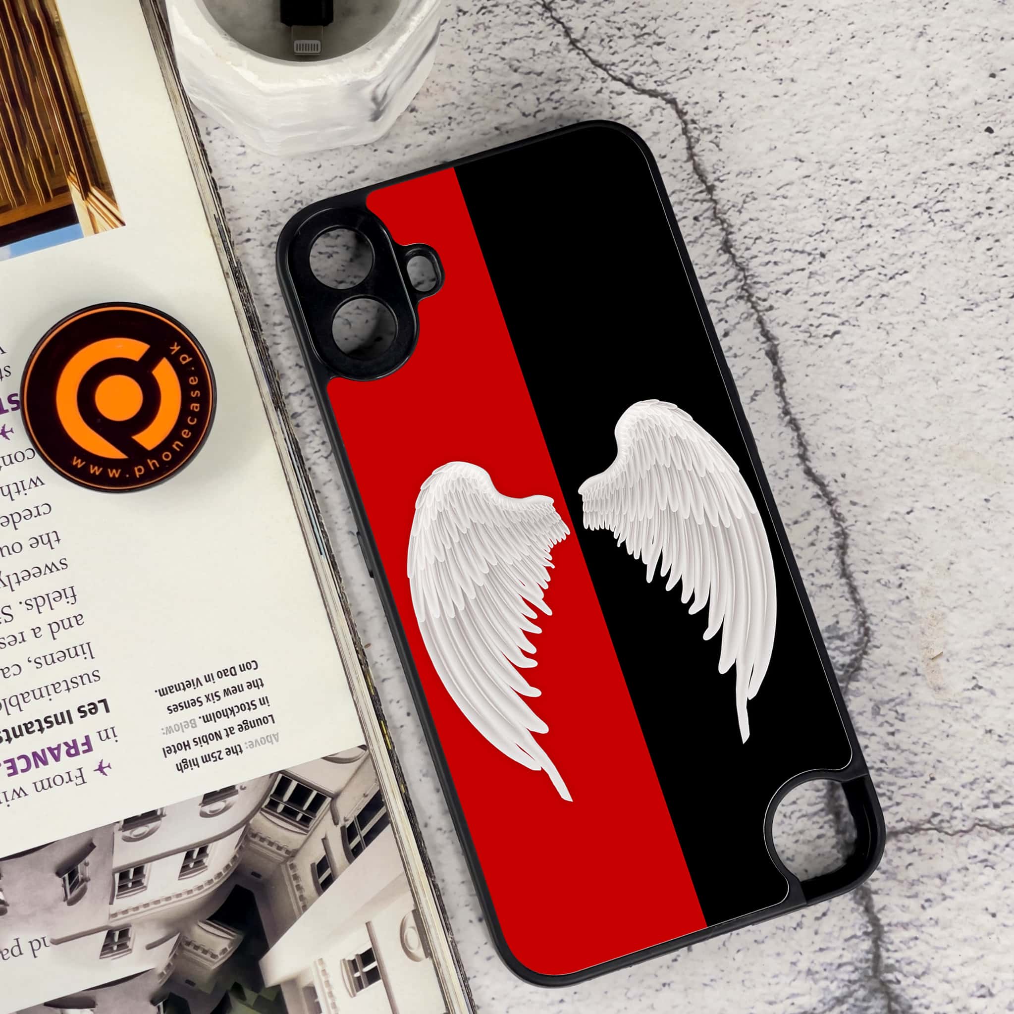 Nothing CMF Phone 1 - Angel Wings 2.0 Series - Premium Metal Printed soft Bumper Shock Proof Case