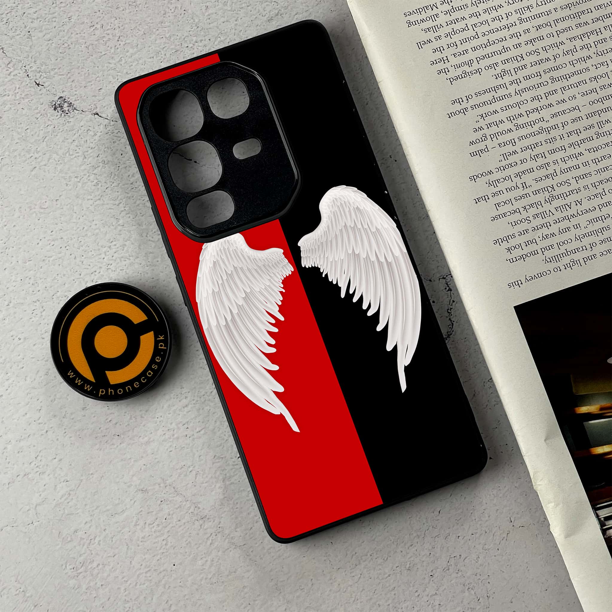 Infinix Note 50 - Angel Wings 2.0 Series - Premium Metal Printed Soft Bumper Shockproof Case