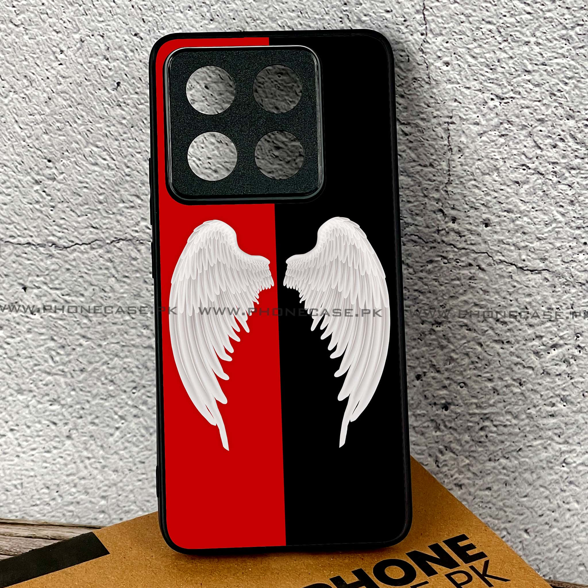 Xiaomi 14T - Angel Wings 2.0 Series - Premium Printed Glass soft Bumper shock Proof Case