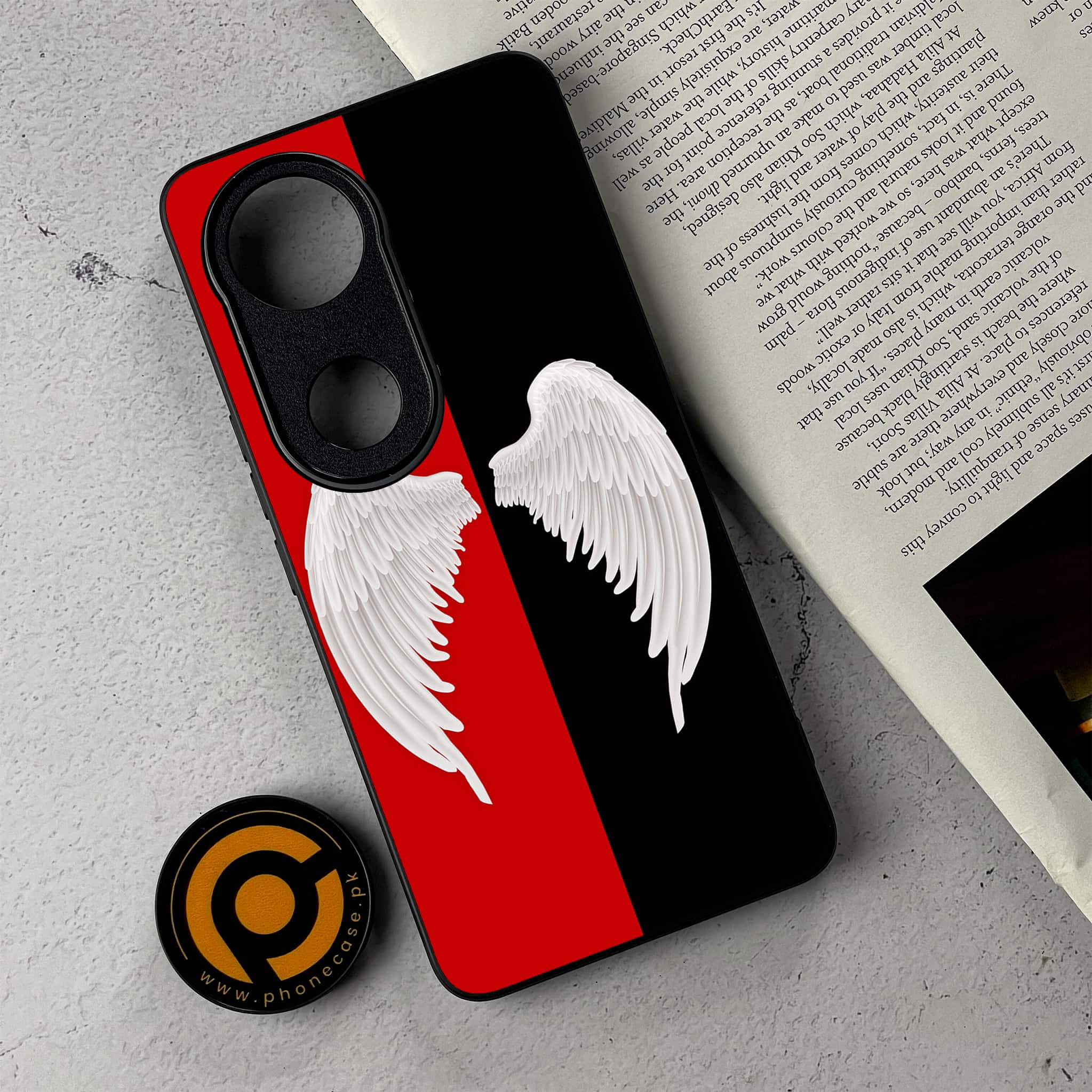 Vivo V50 - Angel Wings 2.0 Series - Premium Metal Printed Soft Bumper Shockproof Case