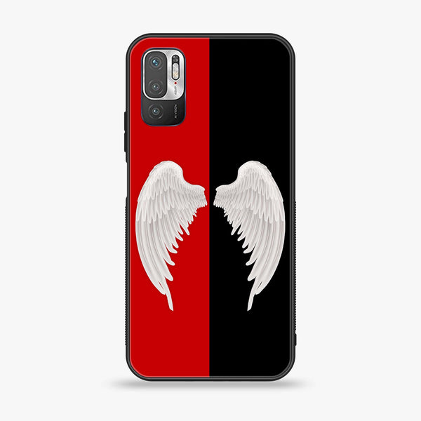 Xiaomi Redmi Note 10 5G - Angel Wings 2.0 Design 4  - Premium Printed Glass soft Bumper shock Proof Case  CS-36567