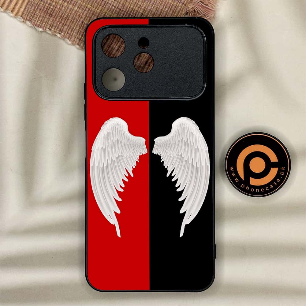 Tecno Spark 40 - Angel Wings 2.0 Series - Premium Metal Printed soft Bumper shock Proof Case