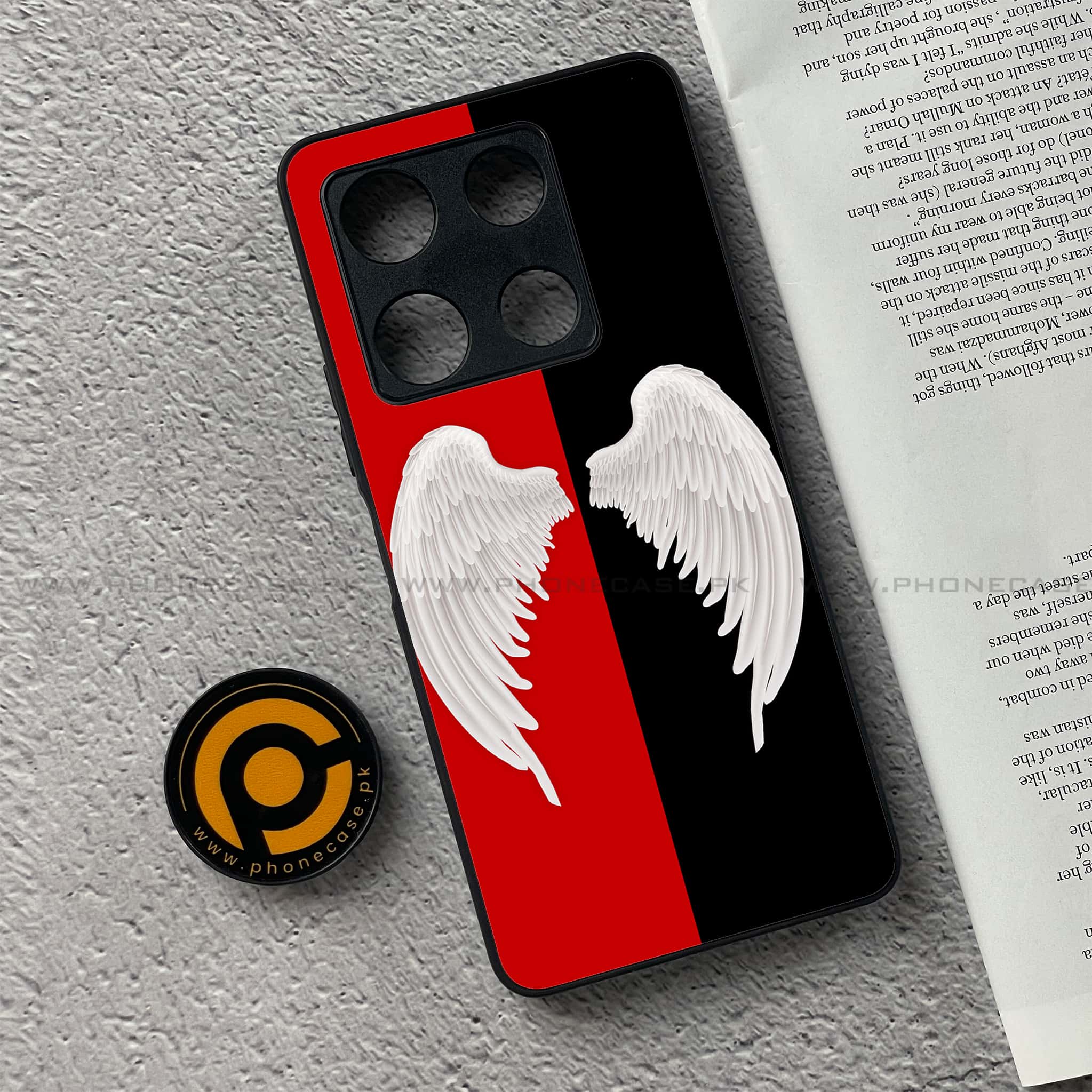 Infinix Note 30 Pro - Angel Wings 2.0 Series - Premium Metal Printed soft Bumper shock Proof Case