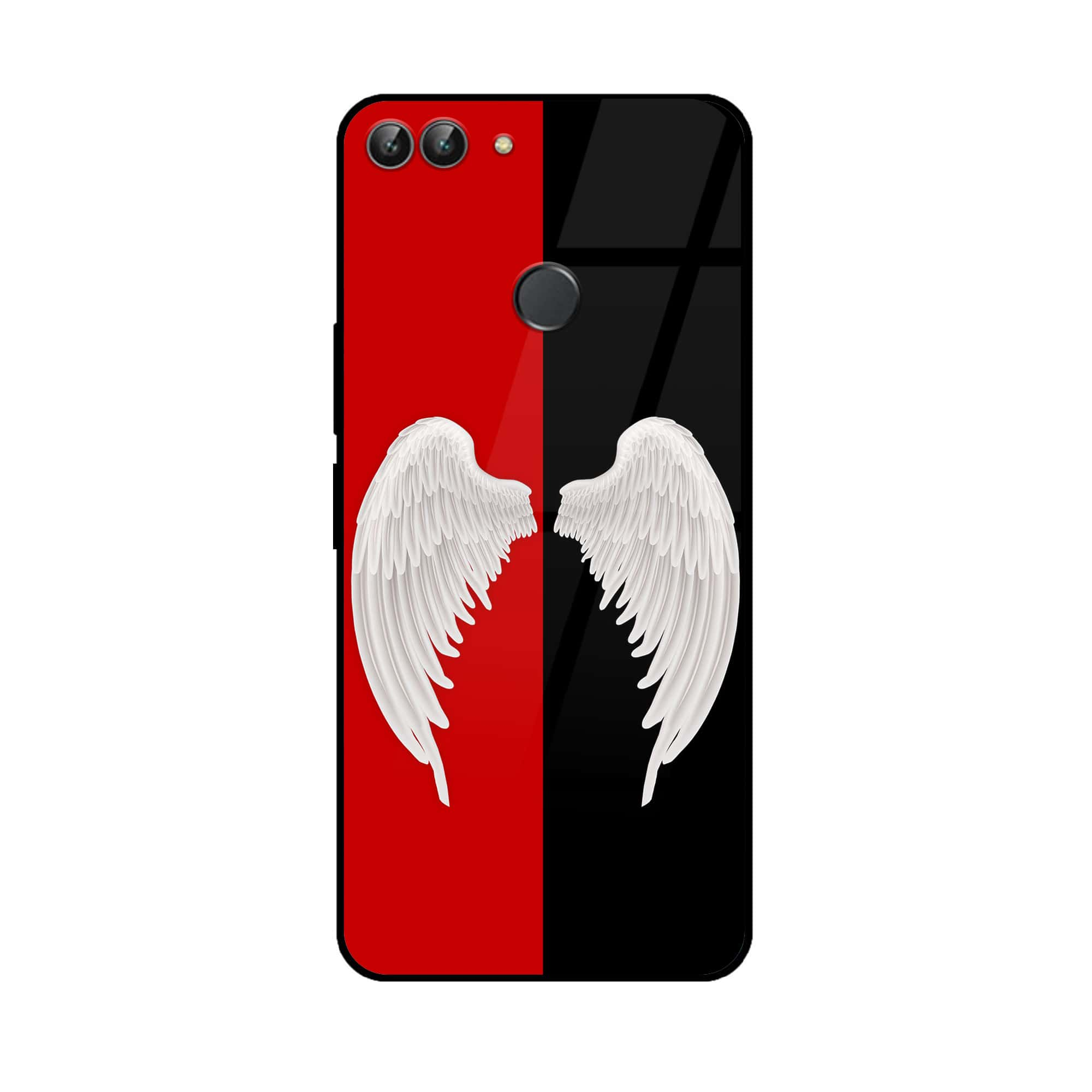 Huawei P Smart - Angel Wings 2.0 Series - Premium Printed Metal soft Bumper shock Proof Case