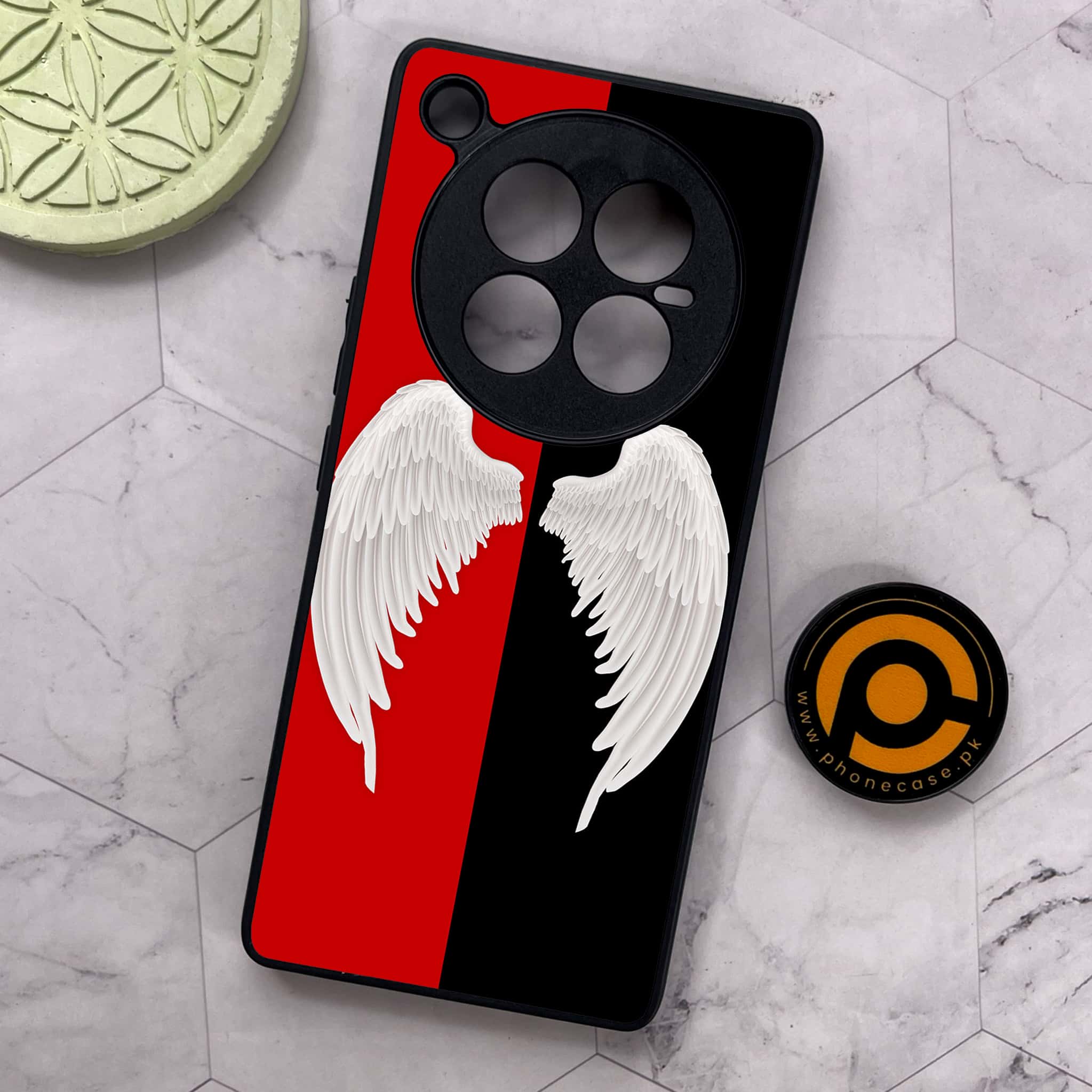 Infinix Zero 40 5G - Angel Wings 2.0 Series - Premium Metal Printed soft Bumper shock Proof Case